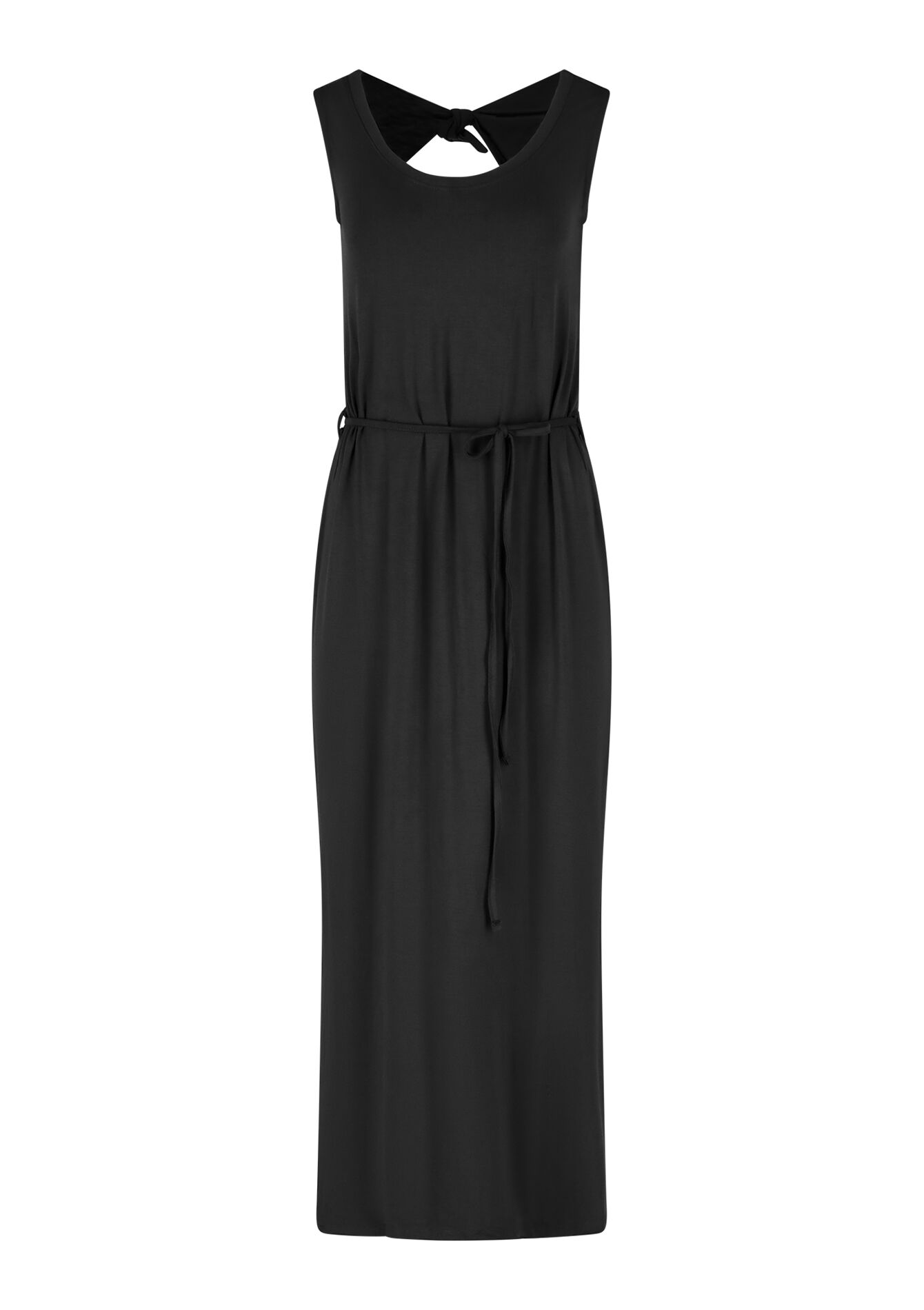 Maxi dress with open back, Maxi dress with open back - BLACK - 08601826_1119