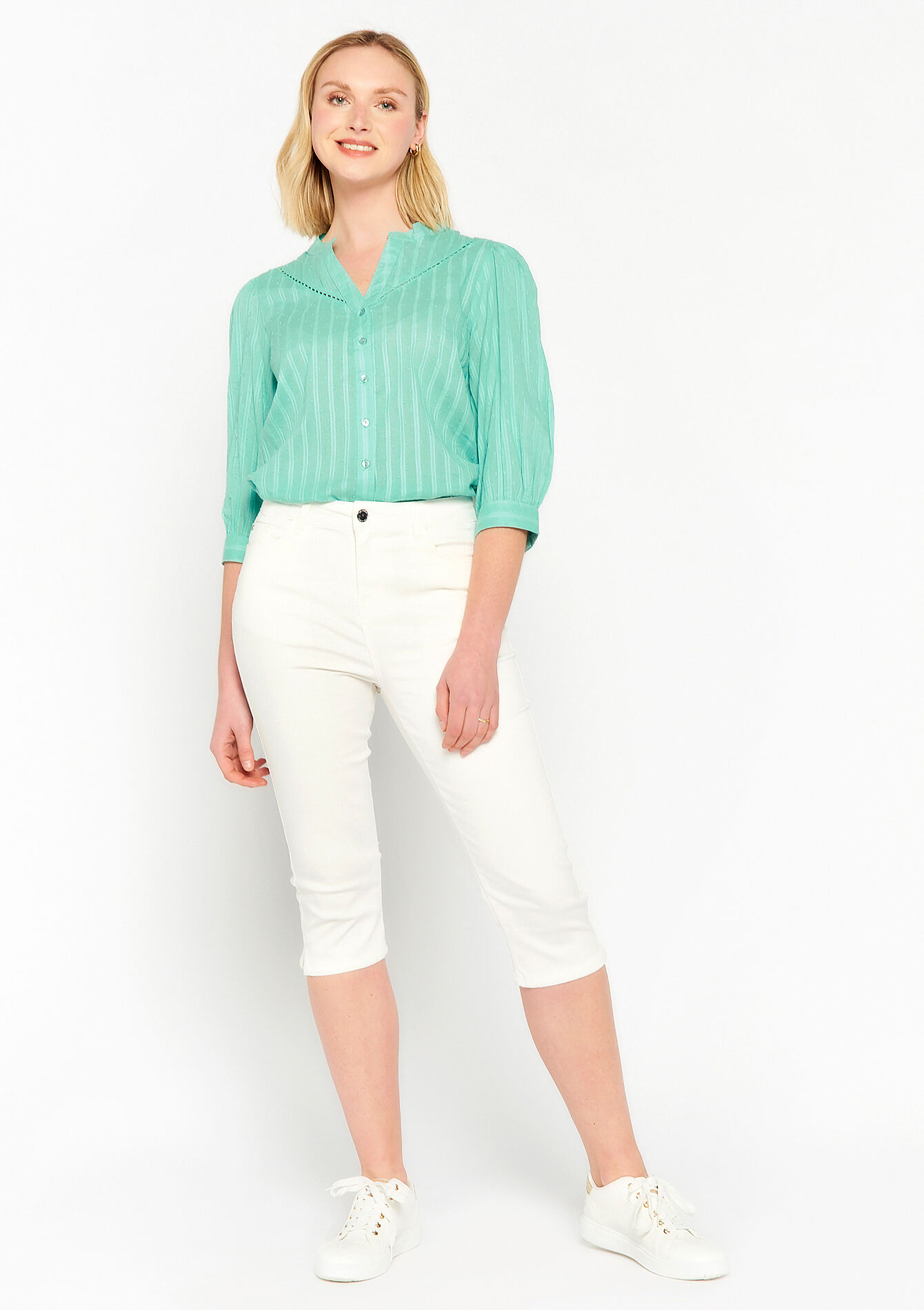 Cropped broek, Cropped broek - OFFWHITE - 06004301