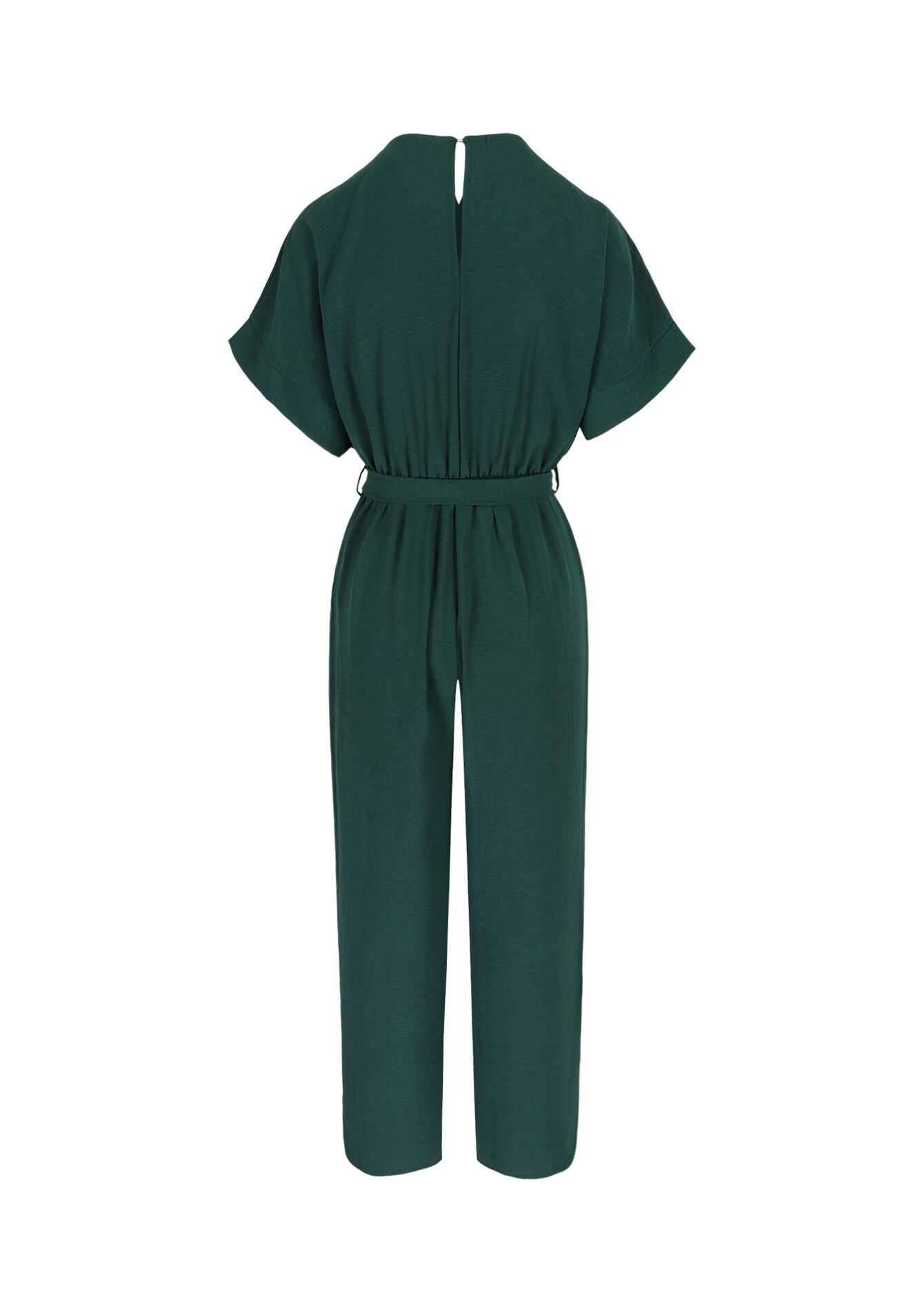 Losvallende wikkel jumpsuit - BOTTLE GREEN - 06004652_1778