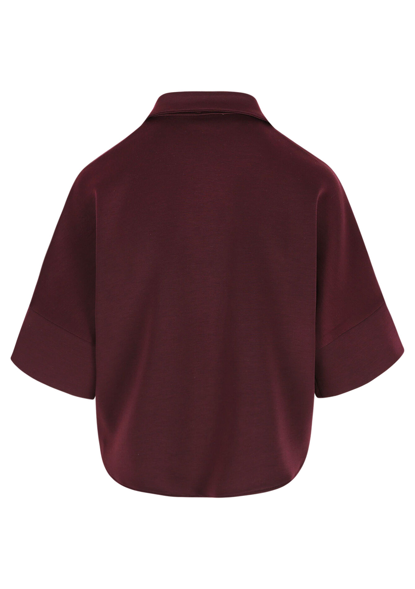 Chemise boutonnée ample - BORDEAU WINE - 02301896_1467