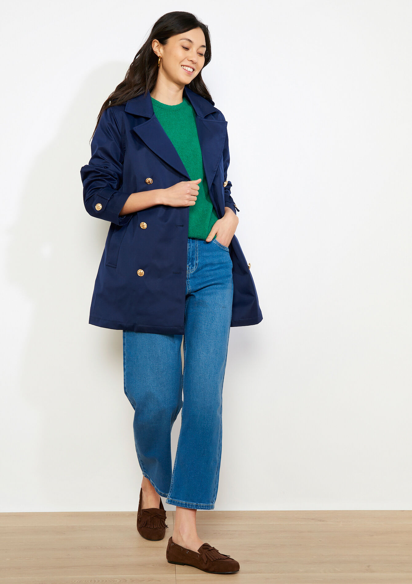 Trench fluide ceinturé - NAVY BASIC - 23000789_2723