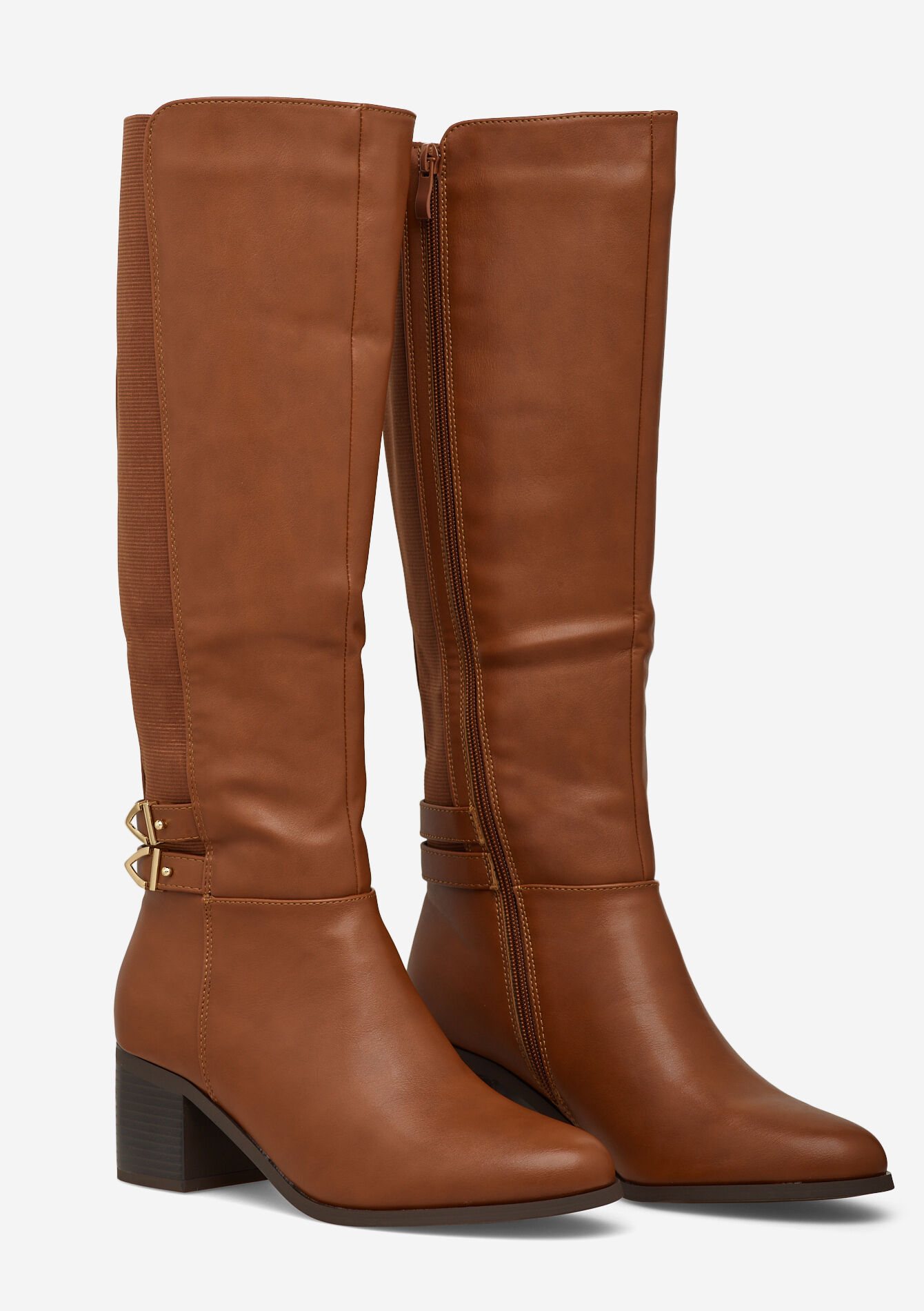 High boots with heel, High boots with heel - CAMEL CINNAMON - 1090514
