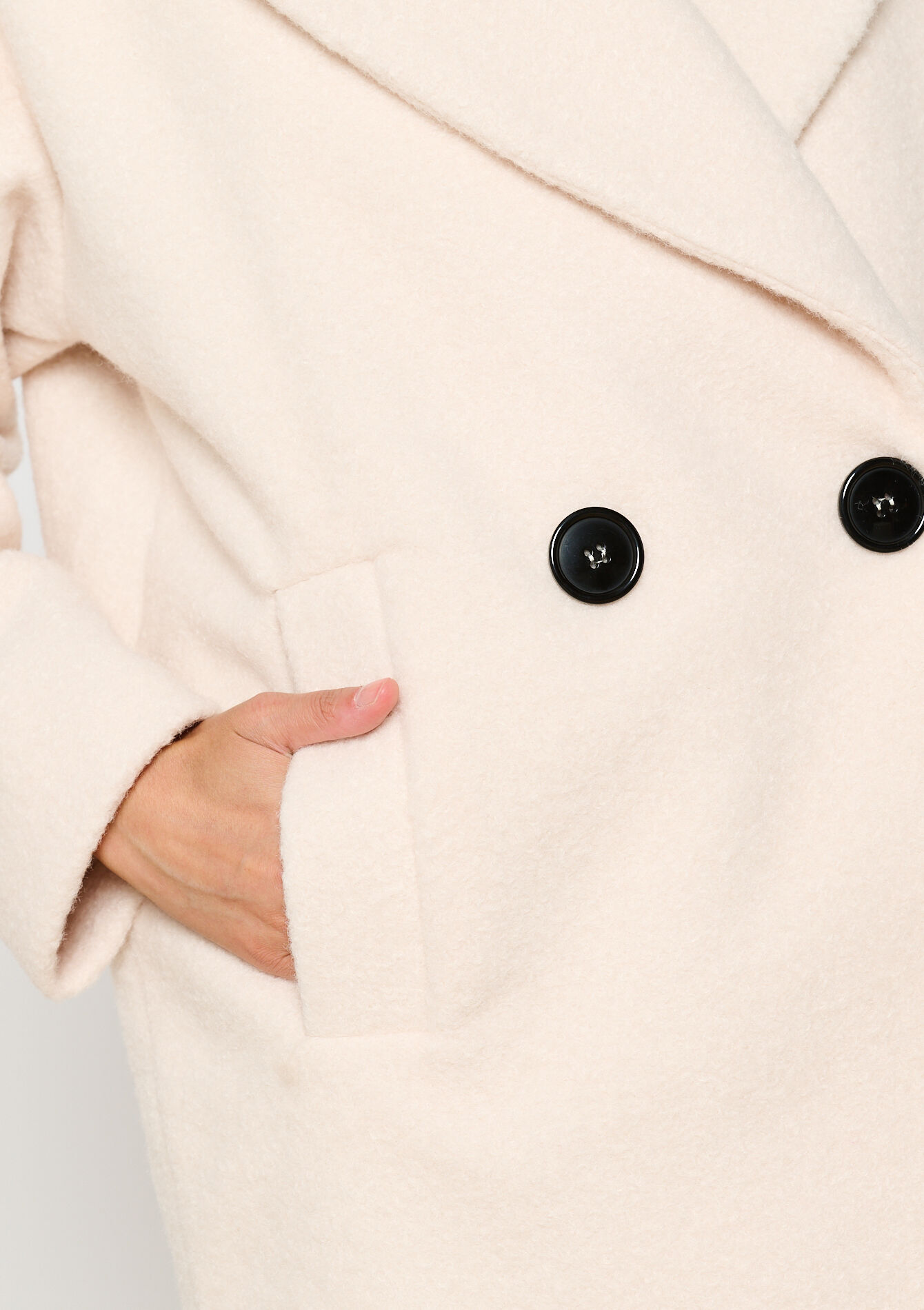 Oversized zachte jas, Oversized zachte jas - VANILLA WHITE - 23000712_1013