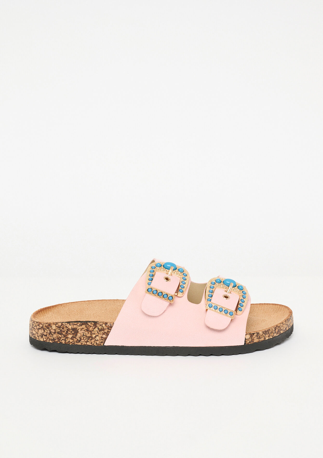 Sandalen met siergespen - NUDE PINK - 13000856_1301