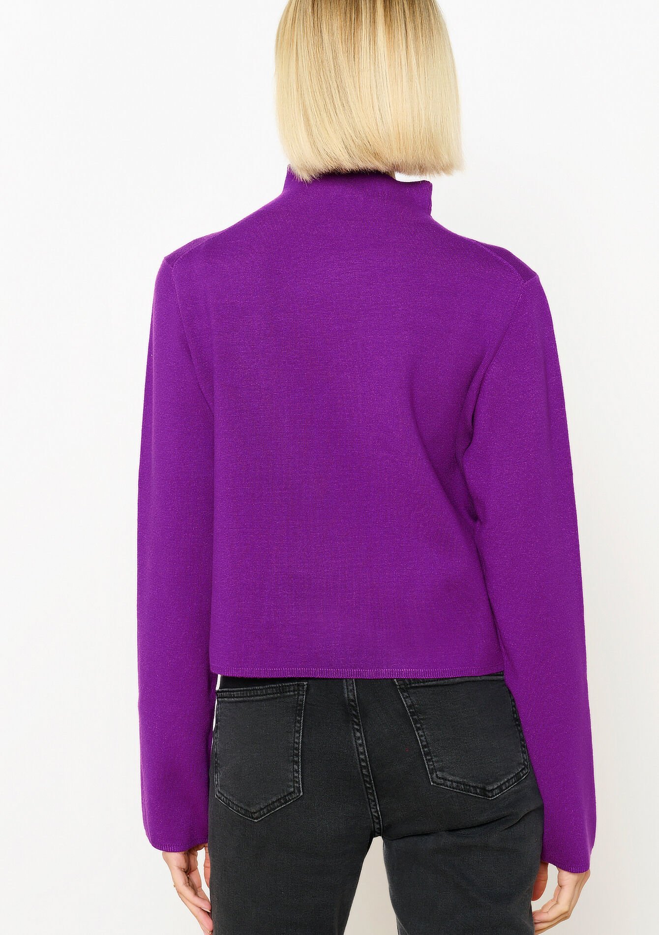 Trui met opstaande kraag, Trui met opstaande kraag - PURPLE - 04006538_5902