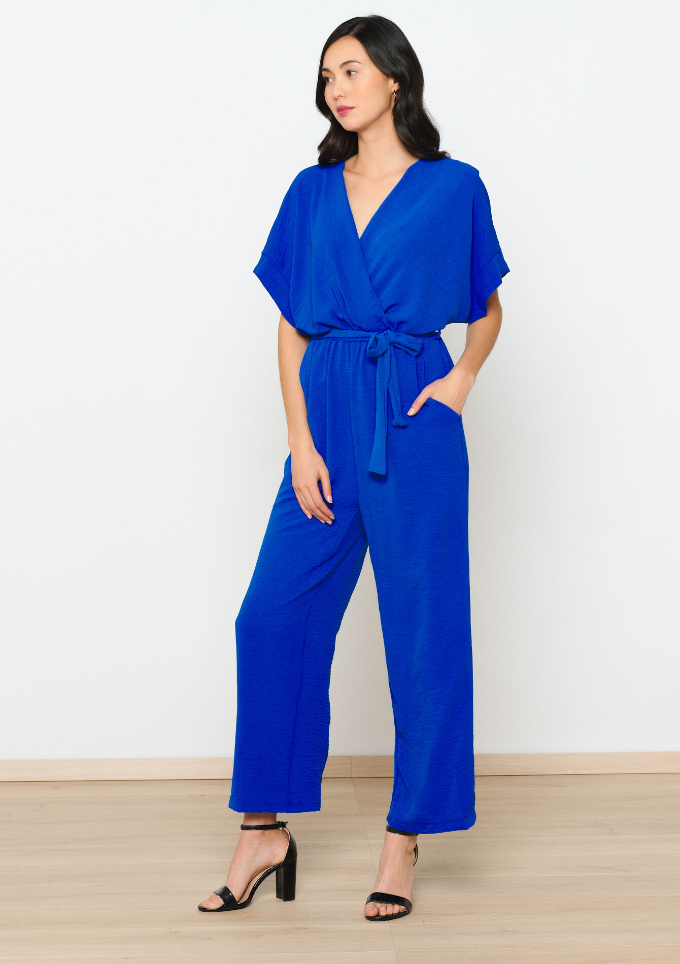 Jumpsuit with kimono effect, Jumpsuit with kimono effect - ELECTRIC BLUE - 06004483_1619