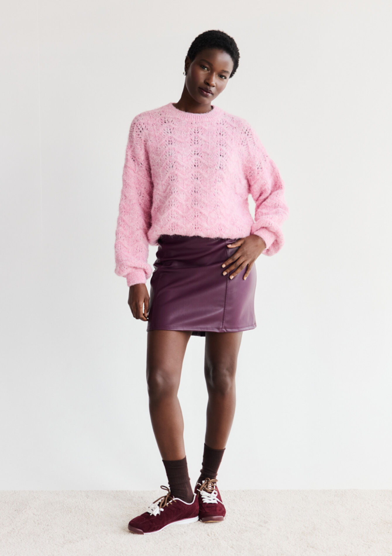 Minirok in imitatieleer, Minirok in imitatieleer, , hi-res