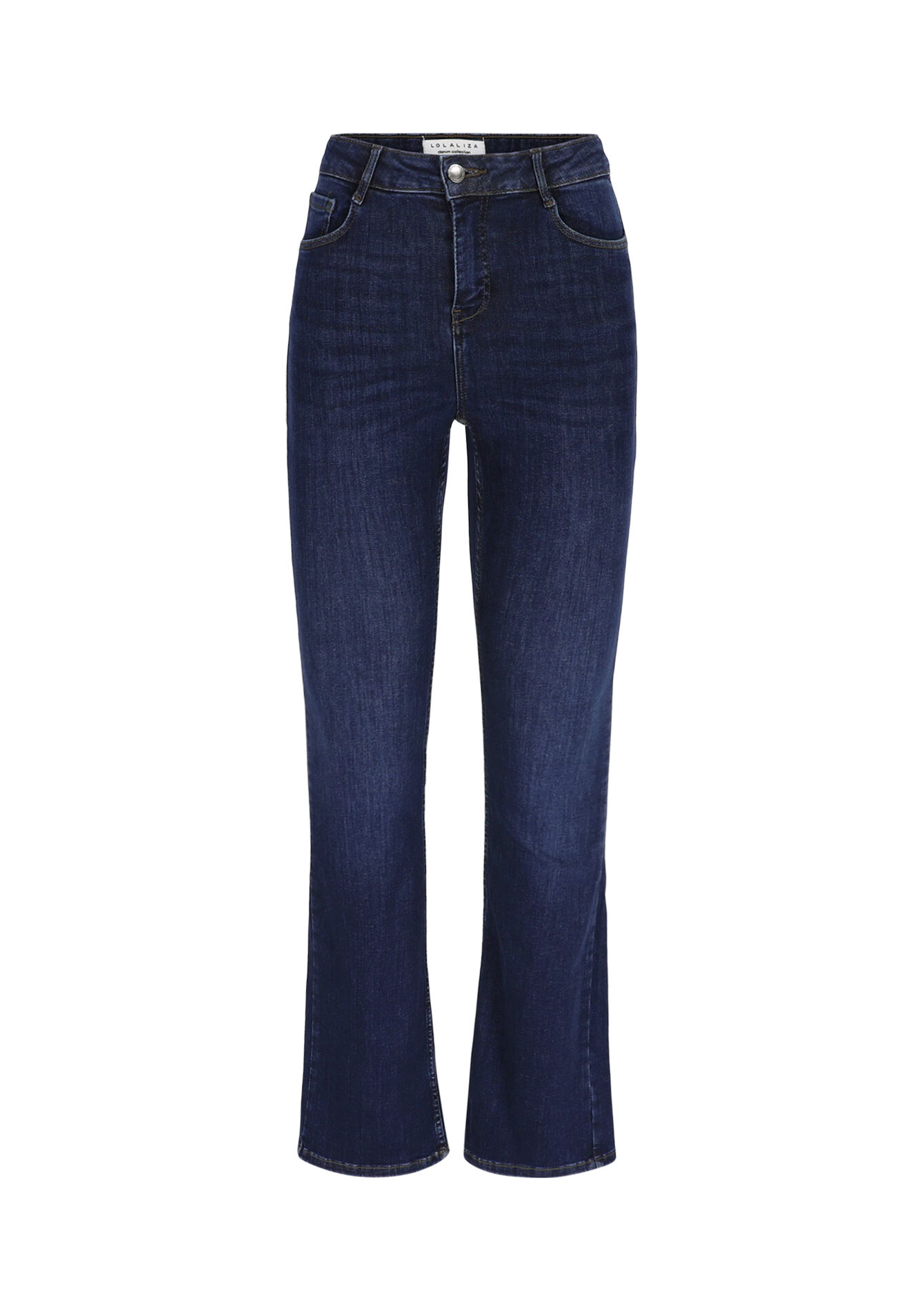 Bootcut jeans met hoge taille, Bootcut jeans met hoge taille - DARK BLUE - 22000595_0501