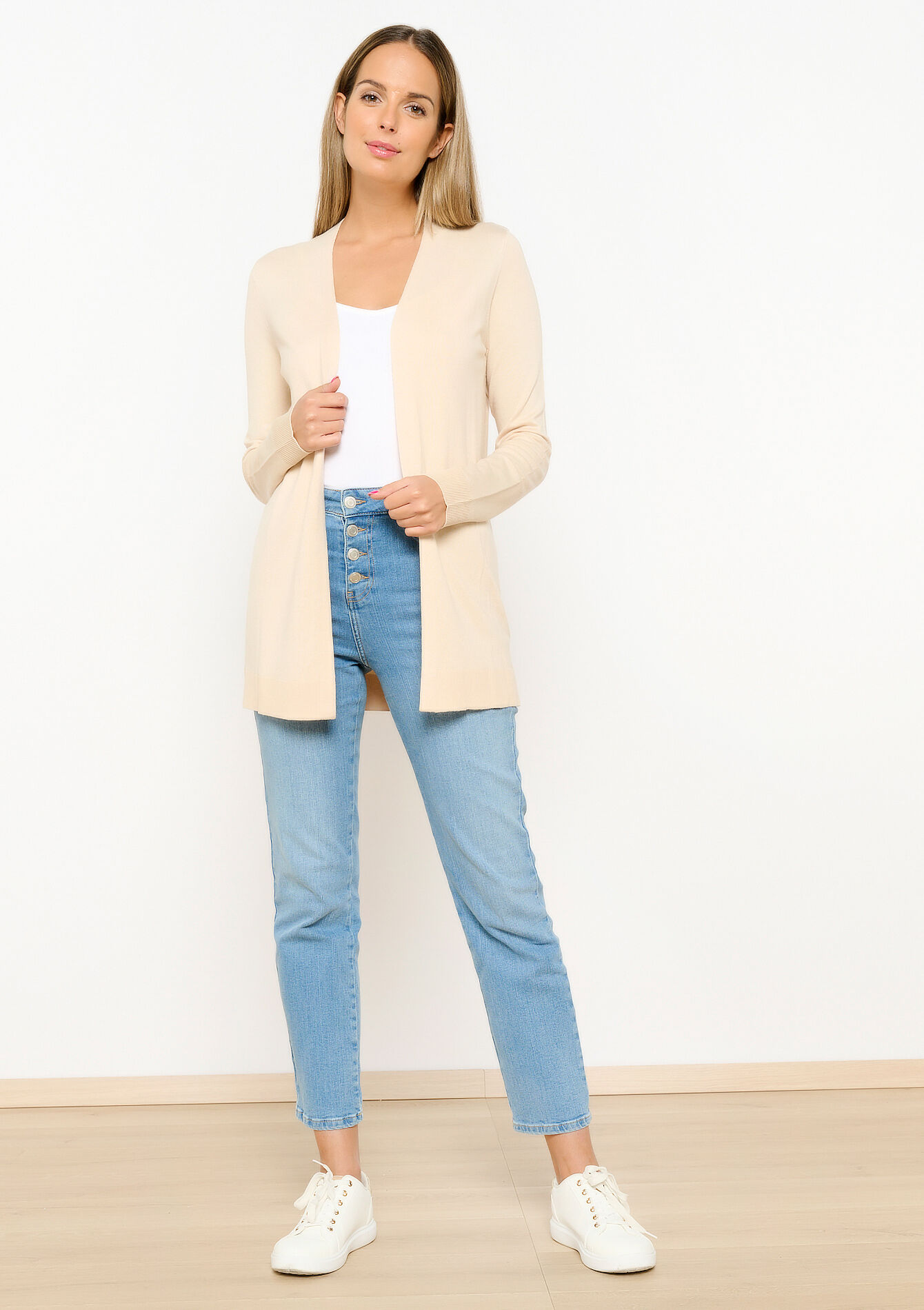 Cardigan long, Cardigan long - LT BEIGE - 04101084_2527