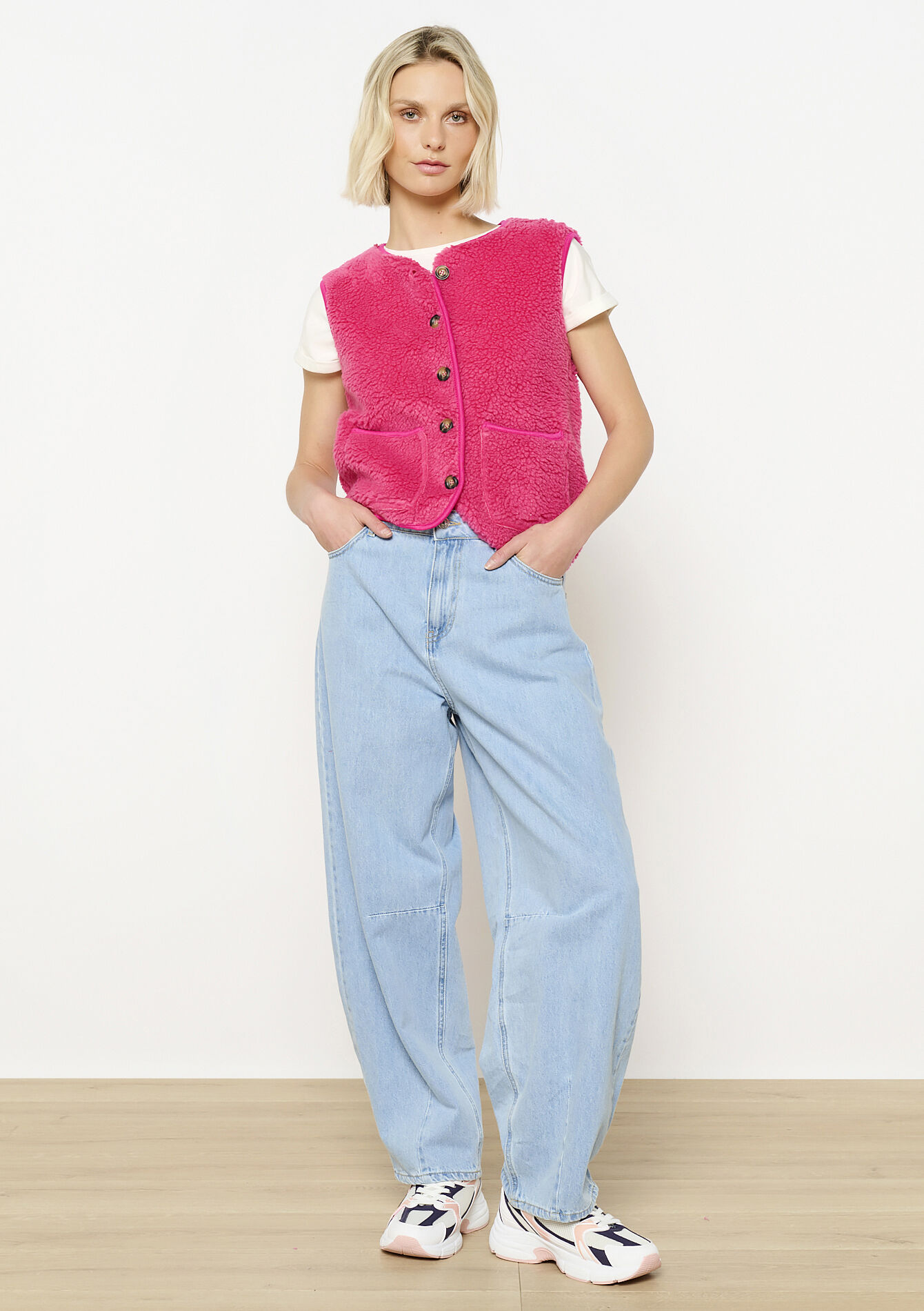 Teddy cardigan, Teddy cardigan - PINK BUBBLEGUM - 09001466_1477