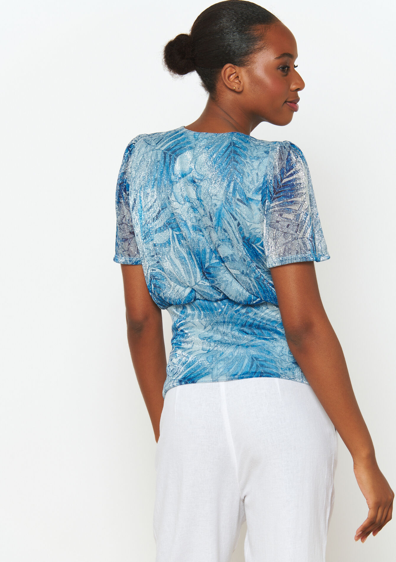 T-shirt cache-coeur, T-shirt cache-coeur - BLUE DENIM - 02301570_1638