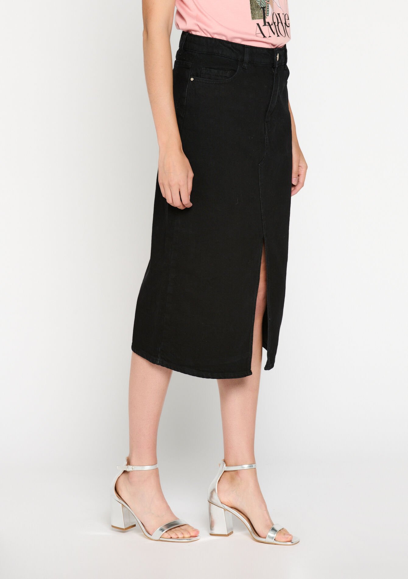 Denim midirok, Denim midirok - BLACK - 07101144_1119
