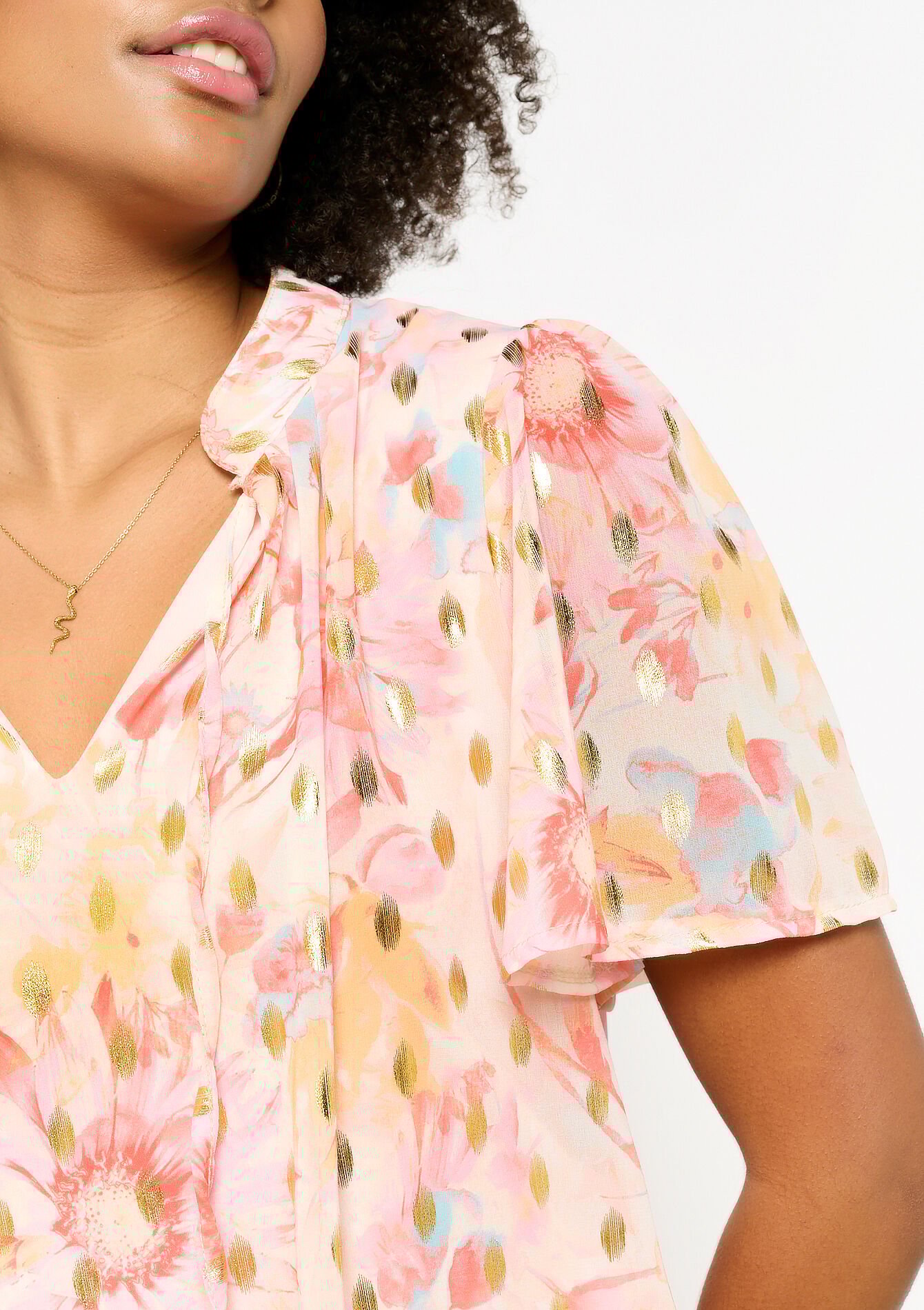 Blouse with floral print, Blouse with floral print - OFFWHITE - 05702495_1001