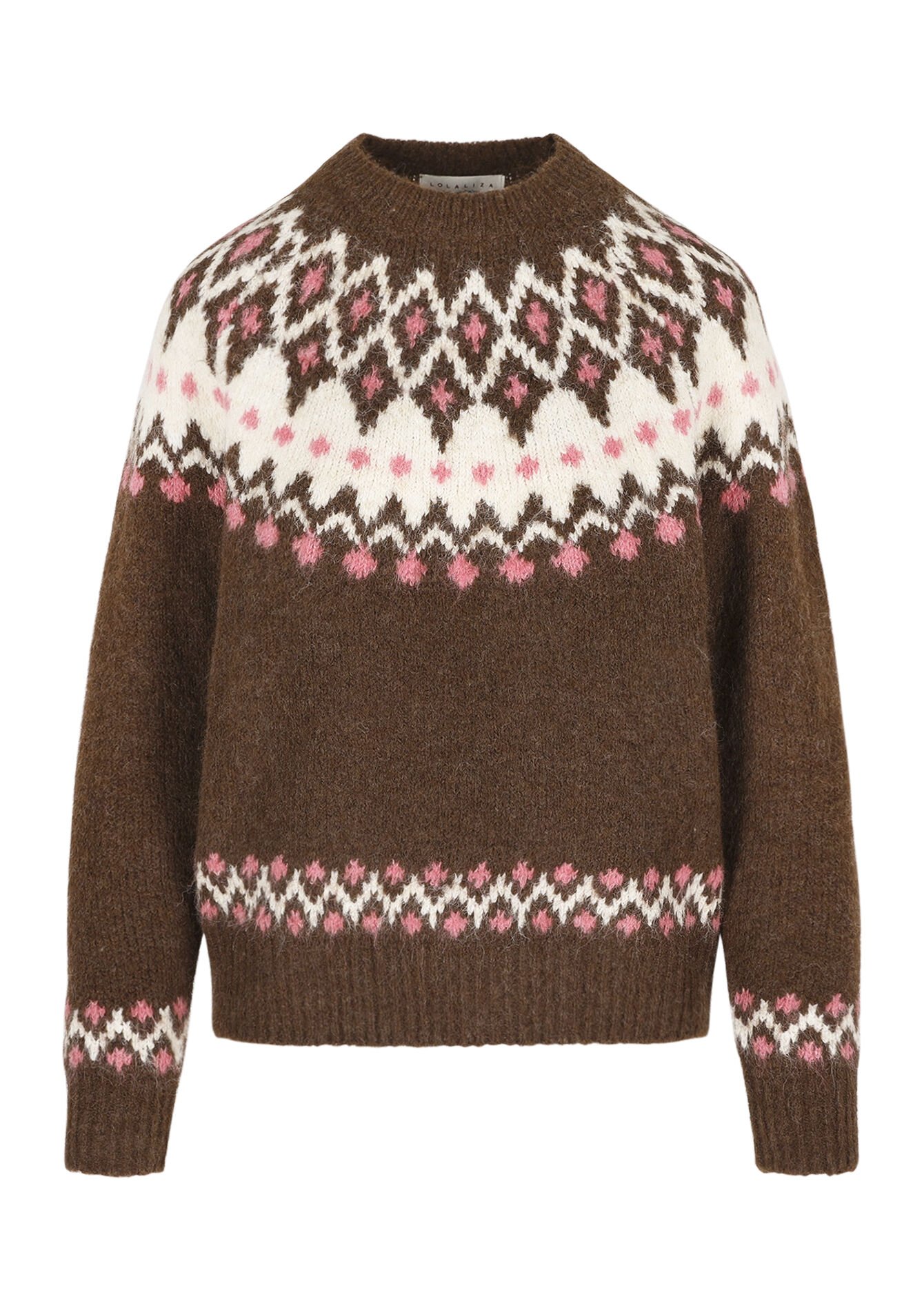 Pull jacquard doux, Pull jacquard doux - BROWN DARK CHOCOLATE - 04007145_3720