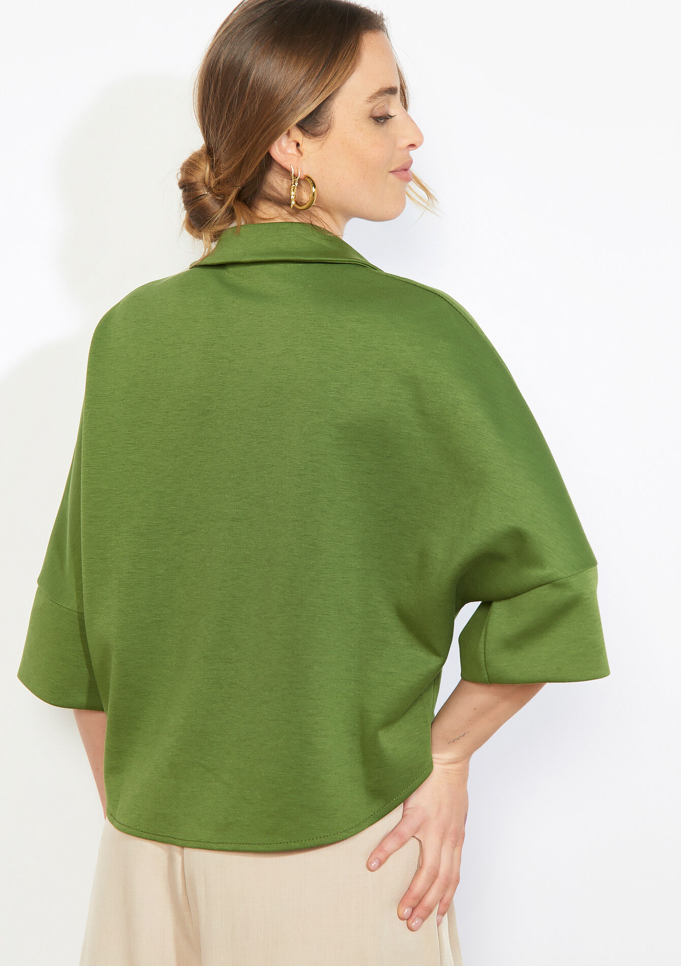 Losvallend overhemd - OLIVE KAKHI - 02301996_1884