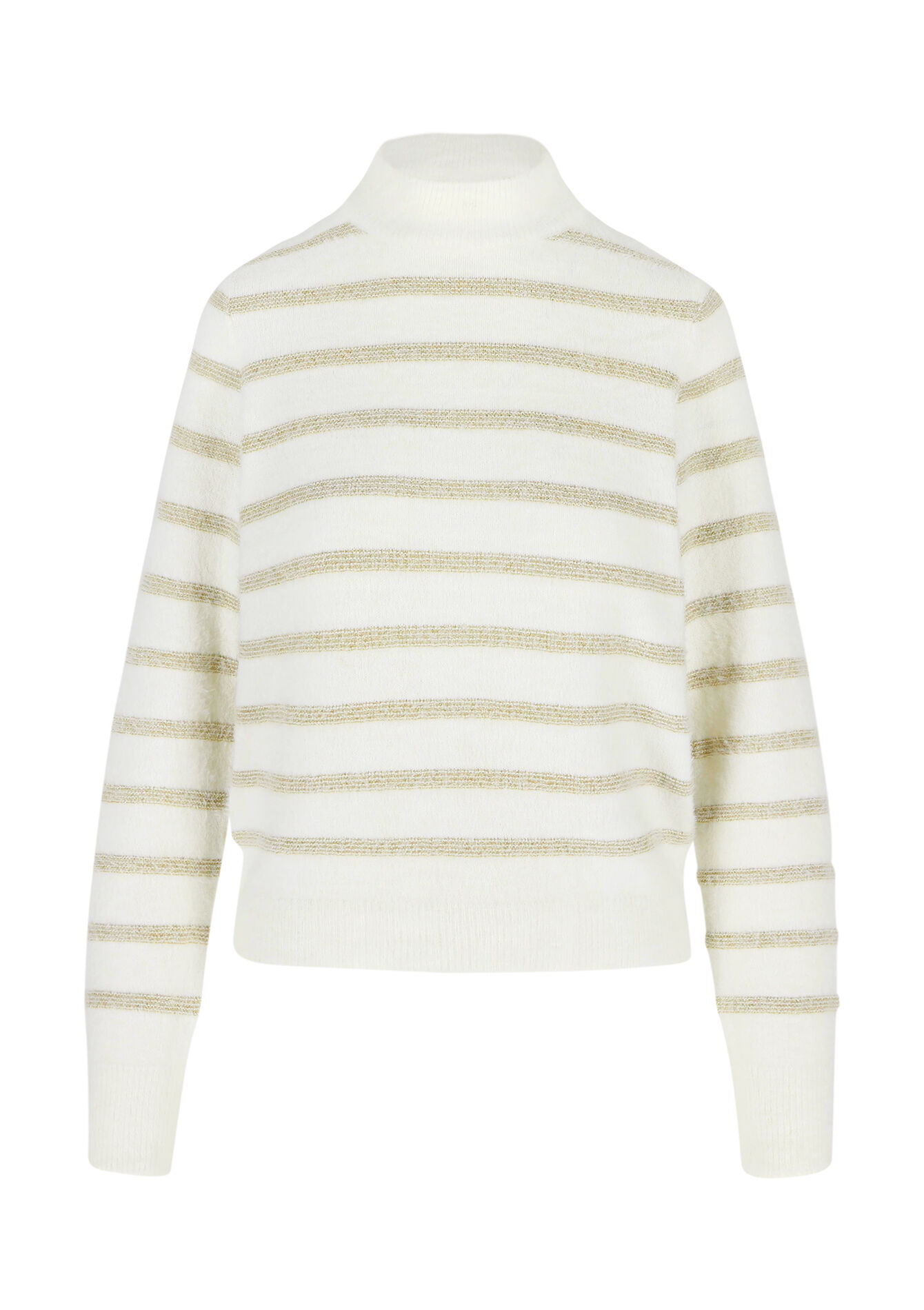 Striped eyelash sweater, Striped eyelash sweater - VANILLA WHITE - 04006532_1013