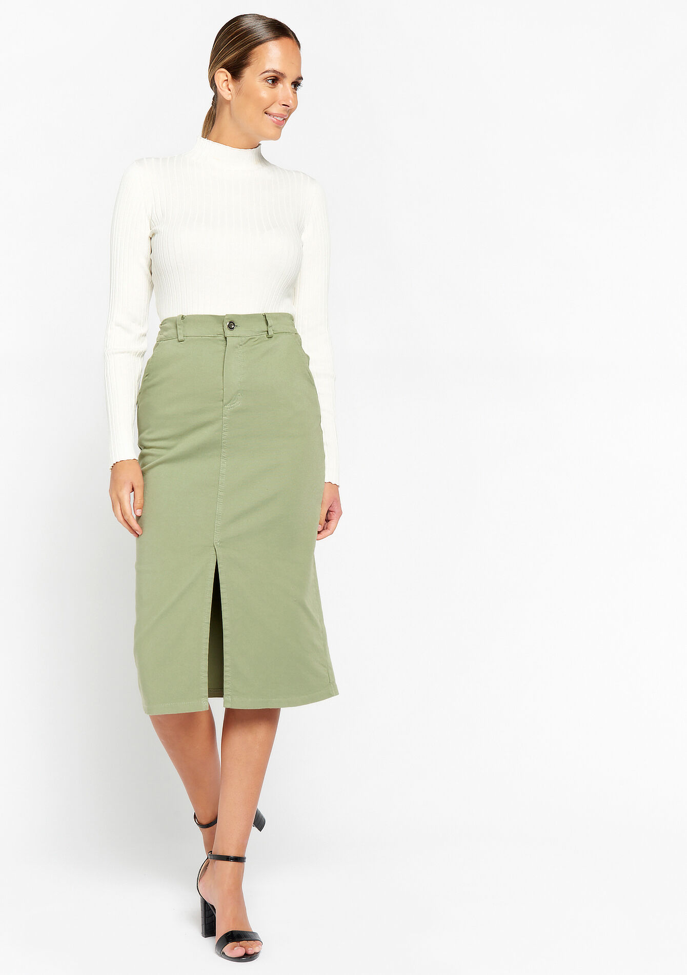 Geribbelde trui, Geribbelde trui - VANILLA WHITE - 04006152_1013