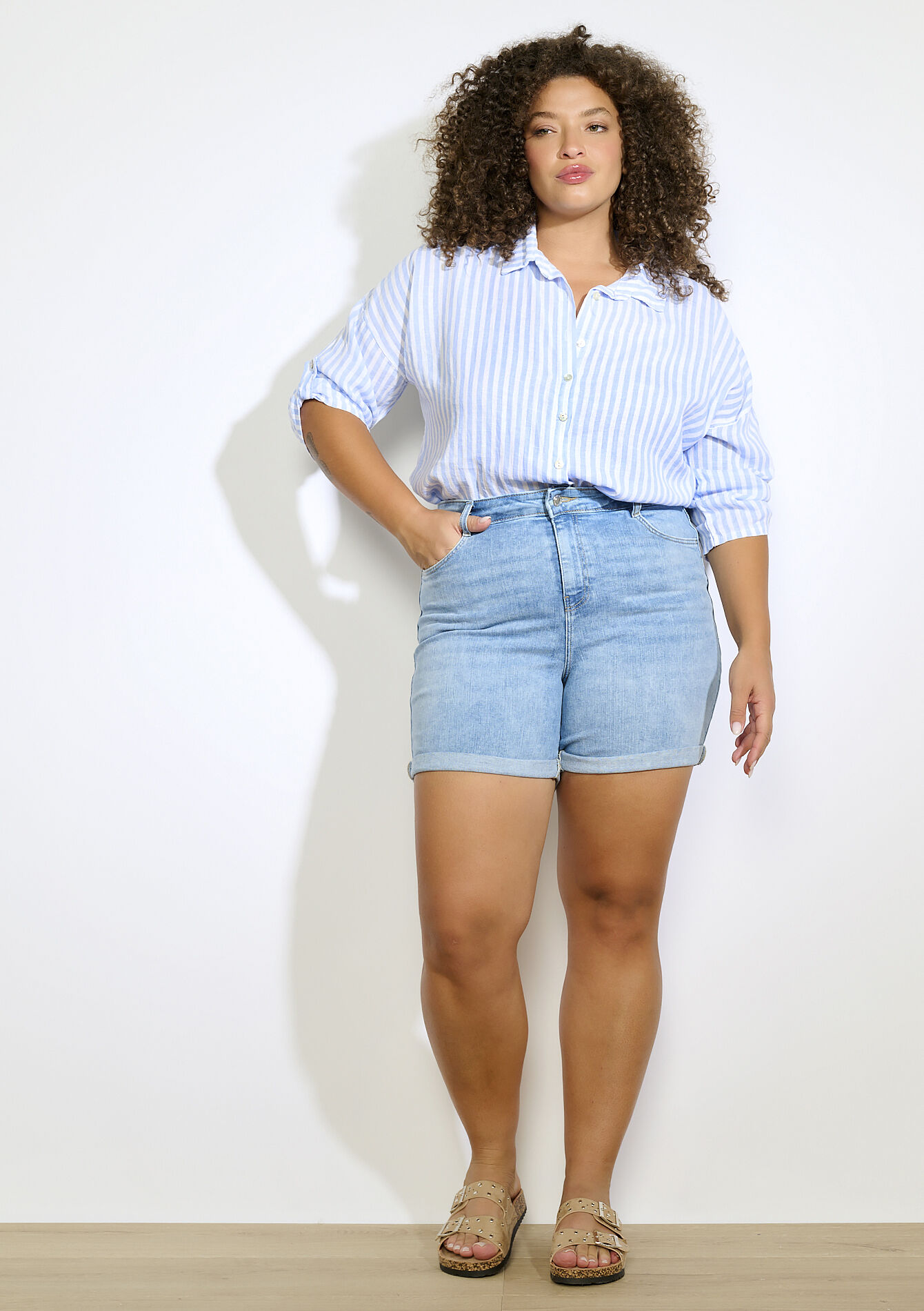 Short en jean - BLUE BLEACHED - 22000574_0502