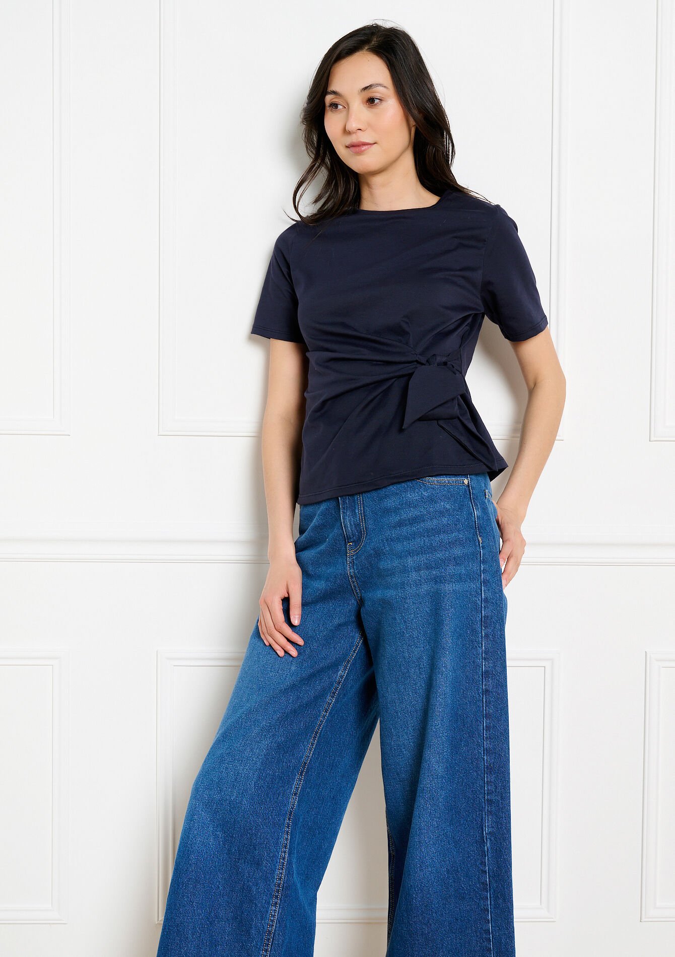 Haut ceinturé minimaliste, Haut ceinturé minimaliste - NAVY BASIC - 02302027_2723