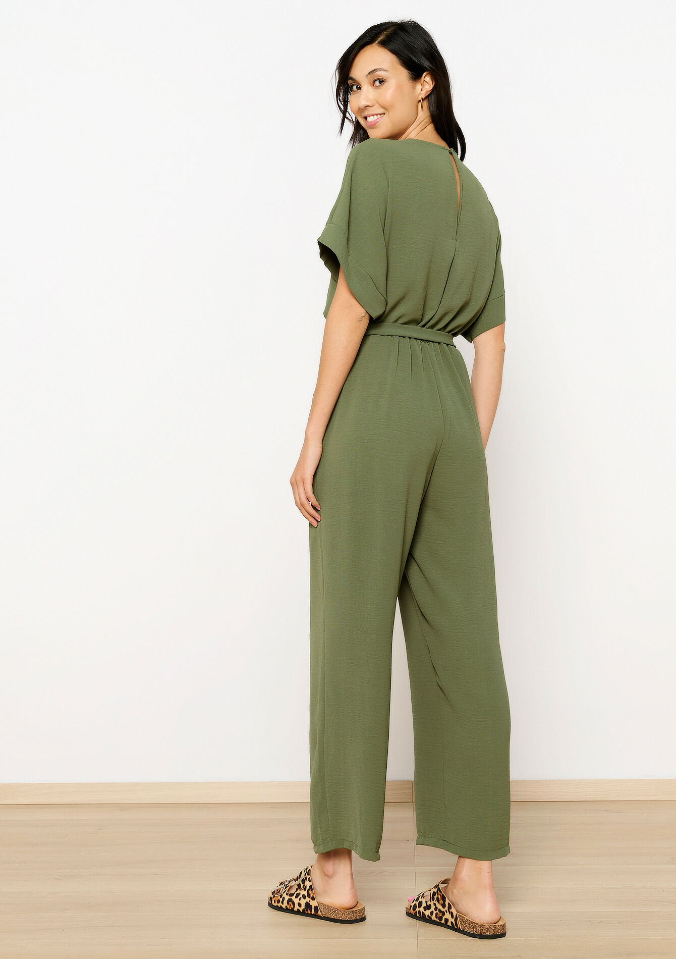 Jumpsuit with kimono effect, Jumpsuit with kimono effect - KHAKI REAL - 06004511_4301