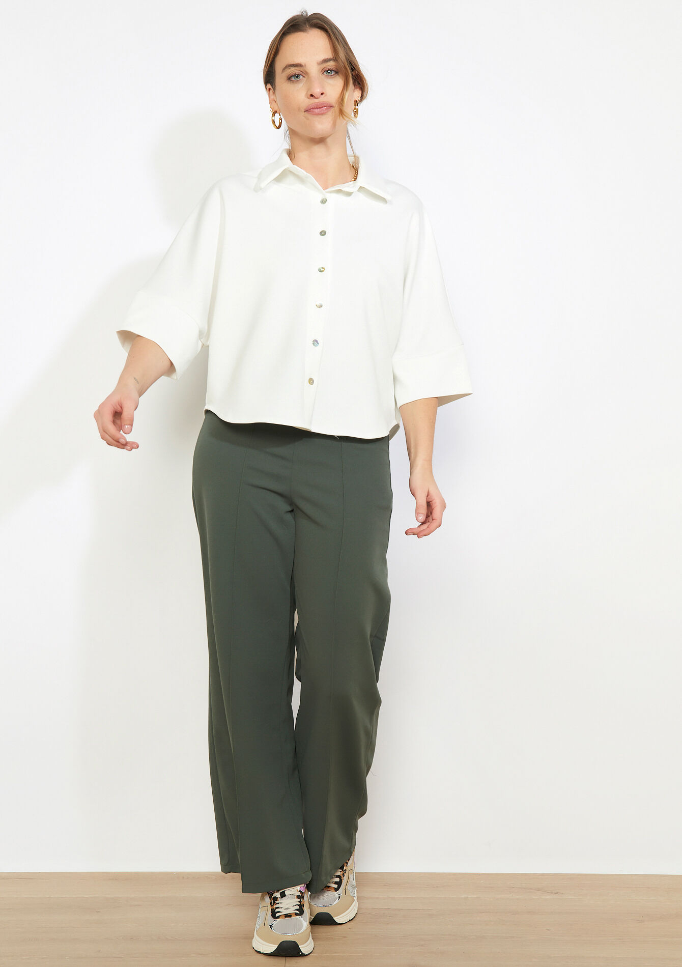 Buttoned fluid shirt - OFFWHITE - 02301996