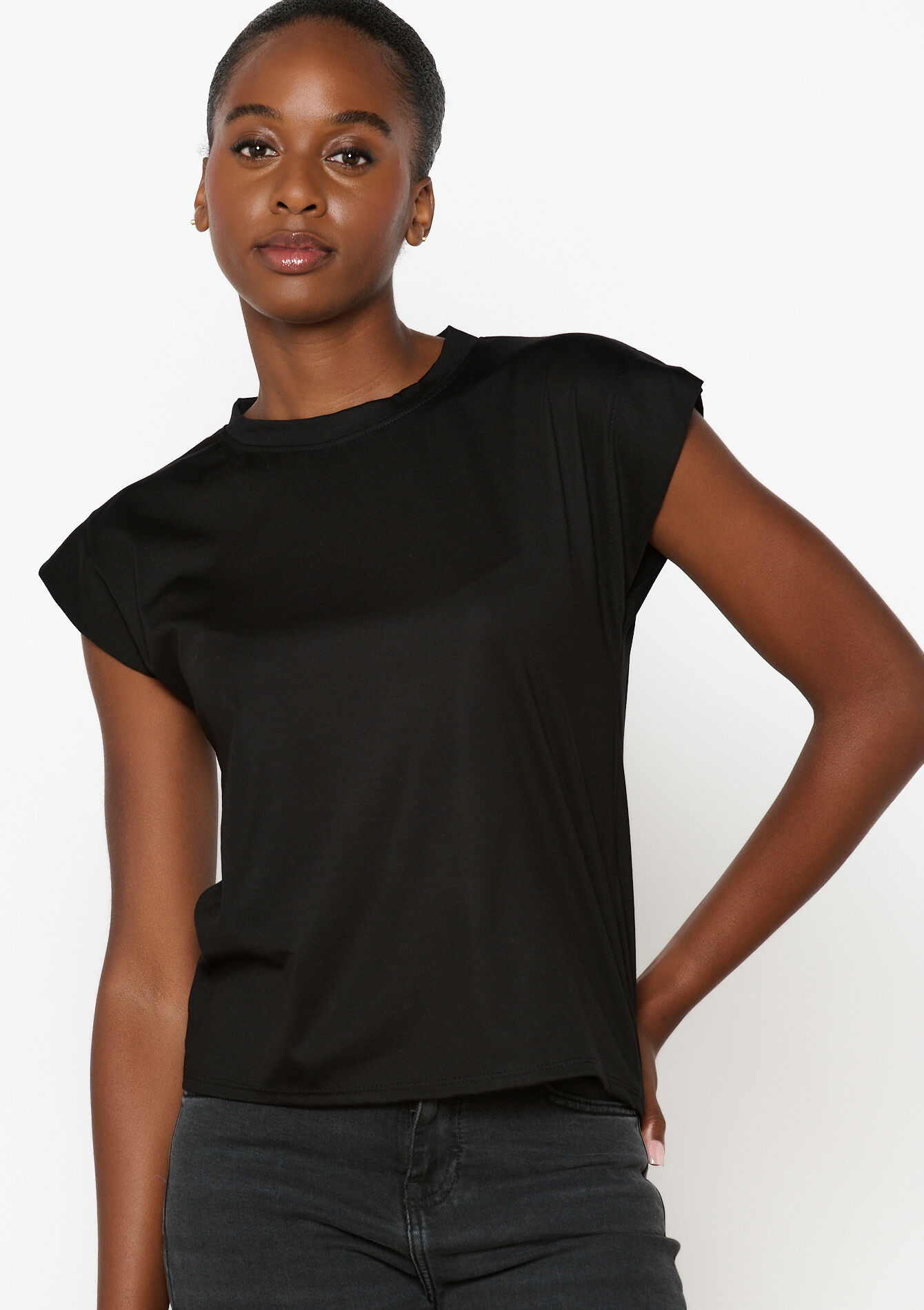 Short-sleeved T-shirt, Short-sleeved T-shirt - BLACK - 02301683_1119