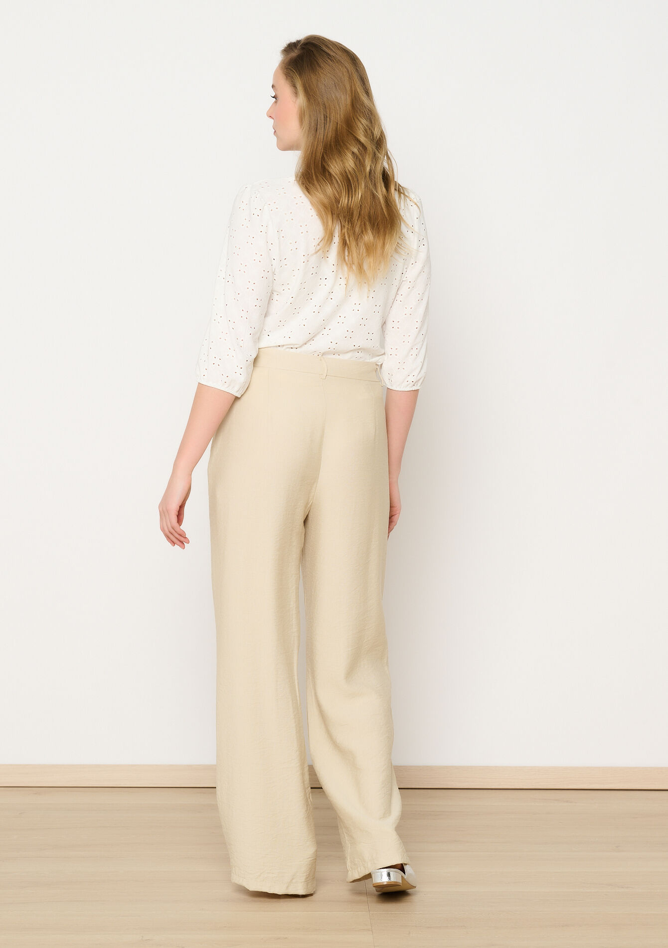 Vloeiende geklede broek, Vloeiende geklede broek - LT BEIGE - 06100706_2527