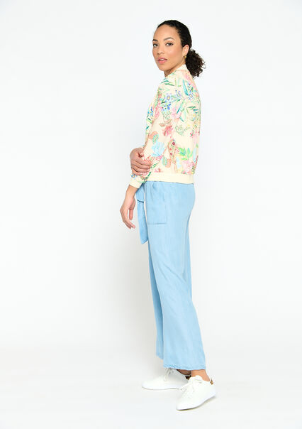 Jacket with paisley print - OFFWHITE - 09100667_1001