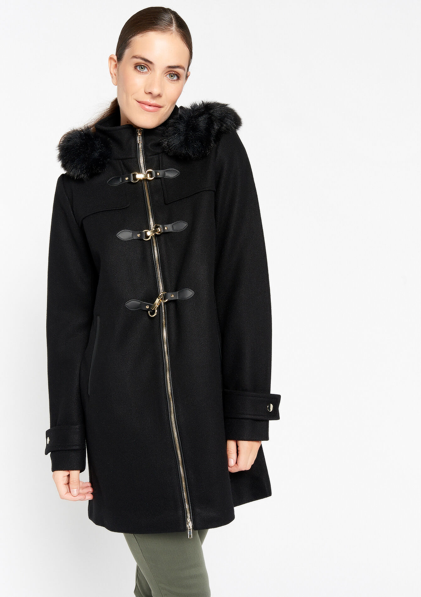 Manteau avec capuche - BLACK - 1044867