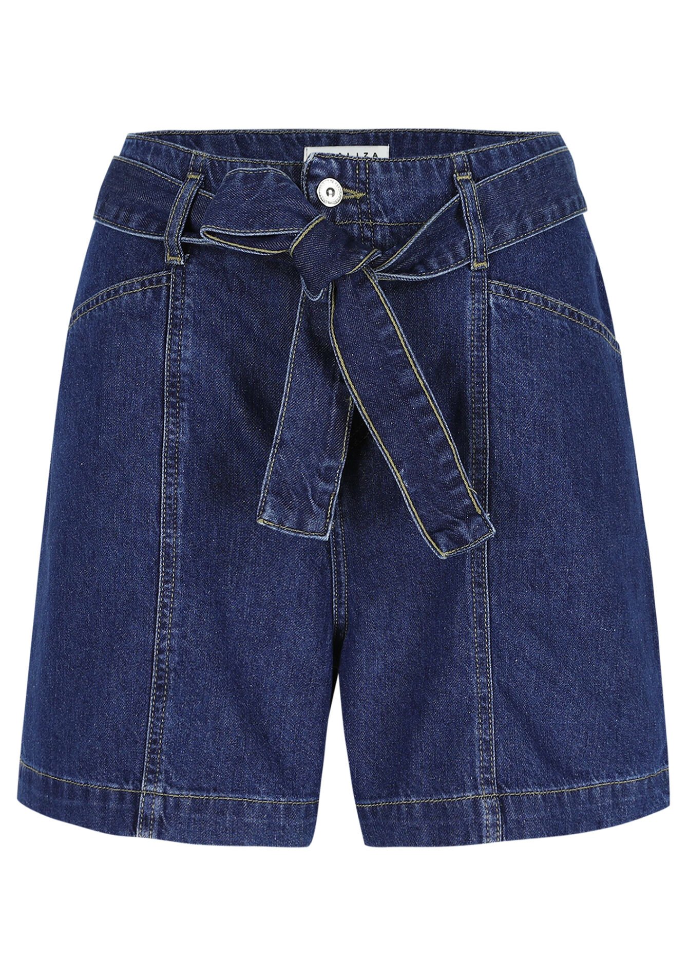 Paperbag denim short, Paperbag denim short - MEDIUM BLUE - 22000609_0500