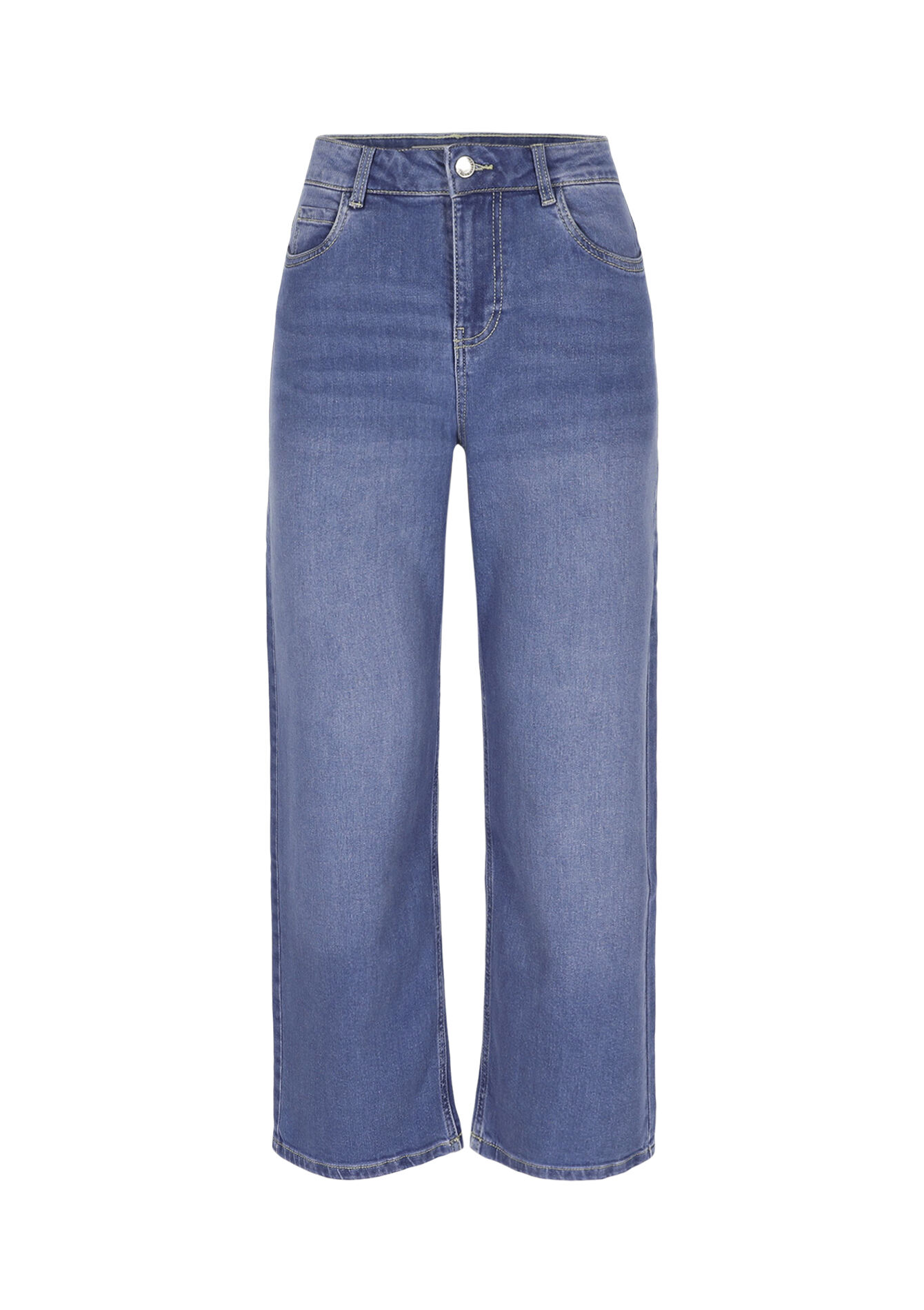 7/8 jeans met hoge taille - MEDIUM BLUE - 22000630_0500