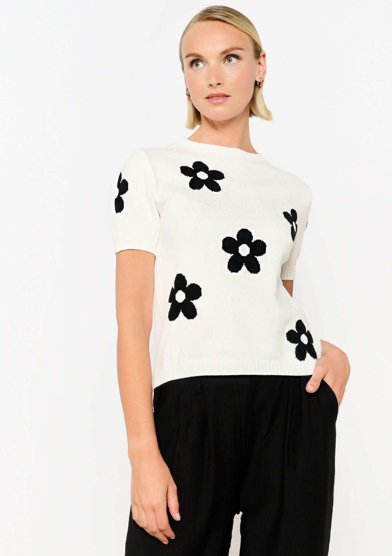 Trui met korte mouwen - WHITE - 04006642_506