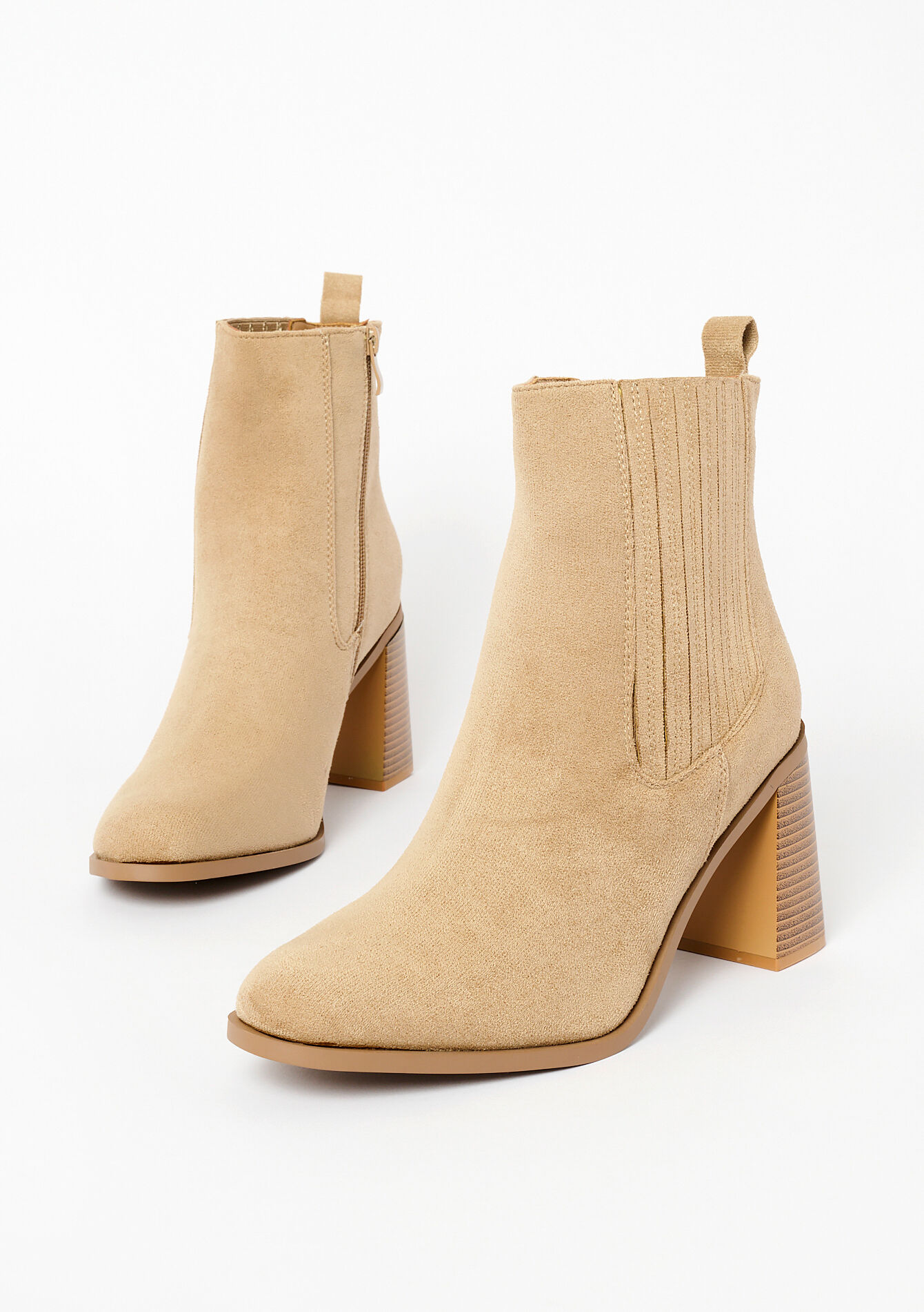 Suede ankle boots, Suede ankle boots - LT TAUPE MEL - 13100262_1033