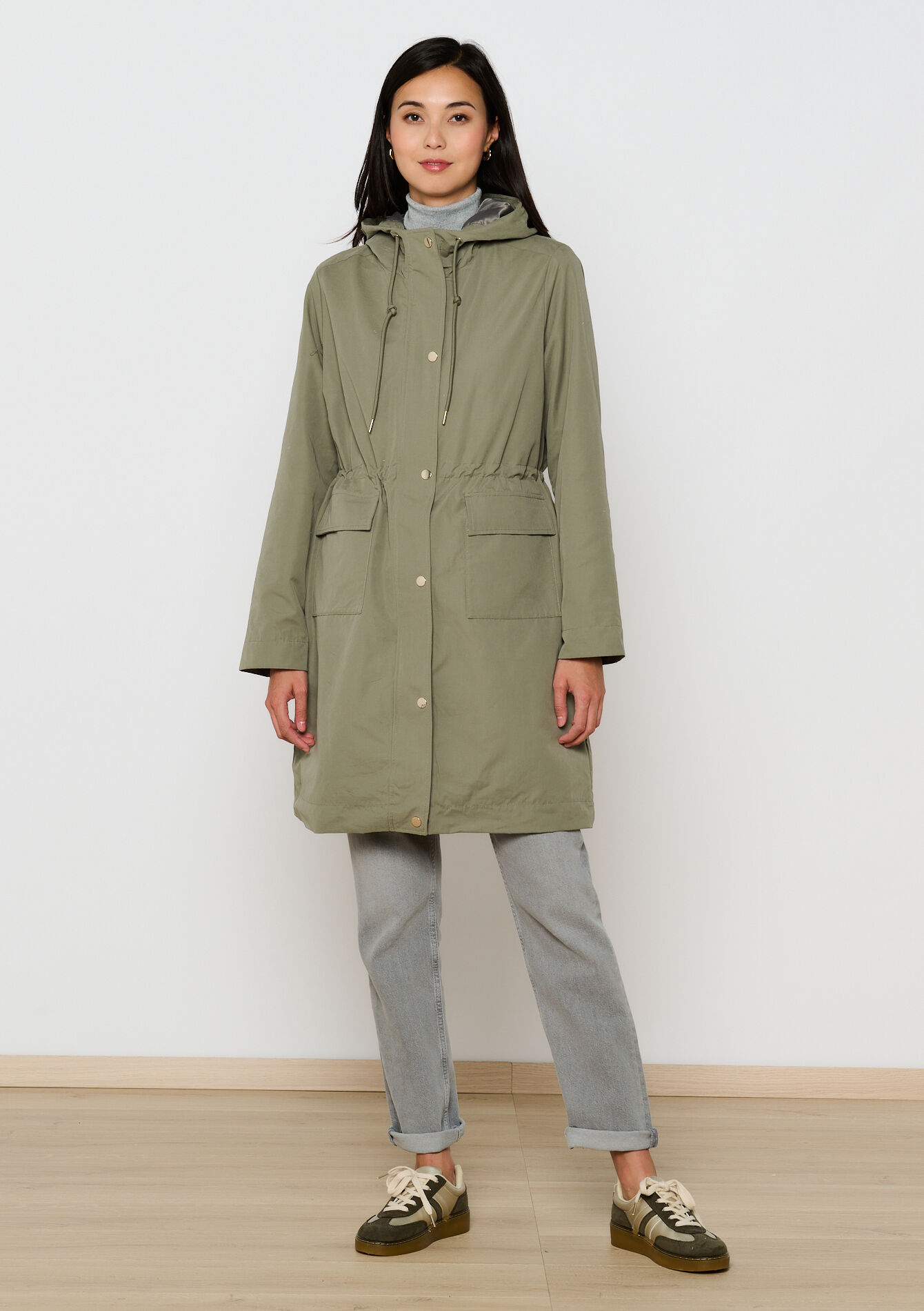 Lange parka, Lange parka - KHAKI FADED - 23000696_4326