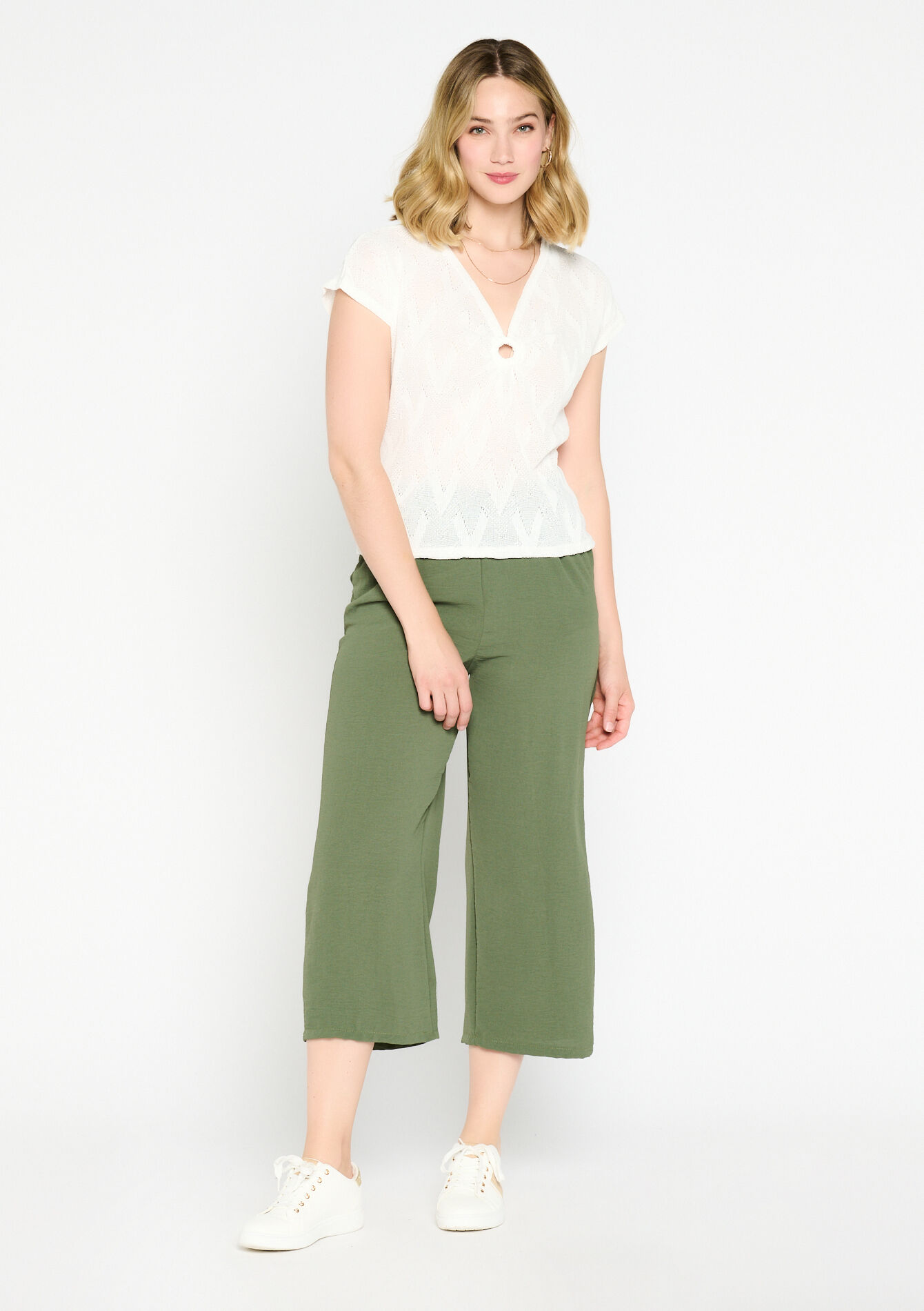 Openwork T-shirt, Openwork T-shirt - OPTICAL WHITE - 02301439_1019