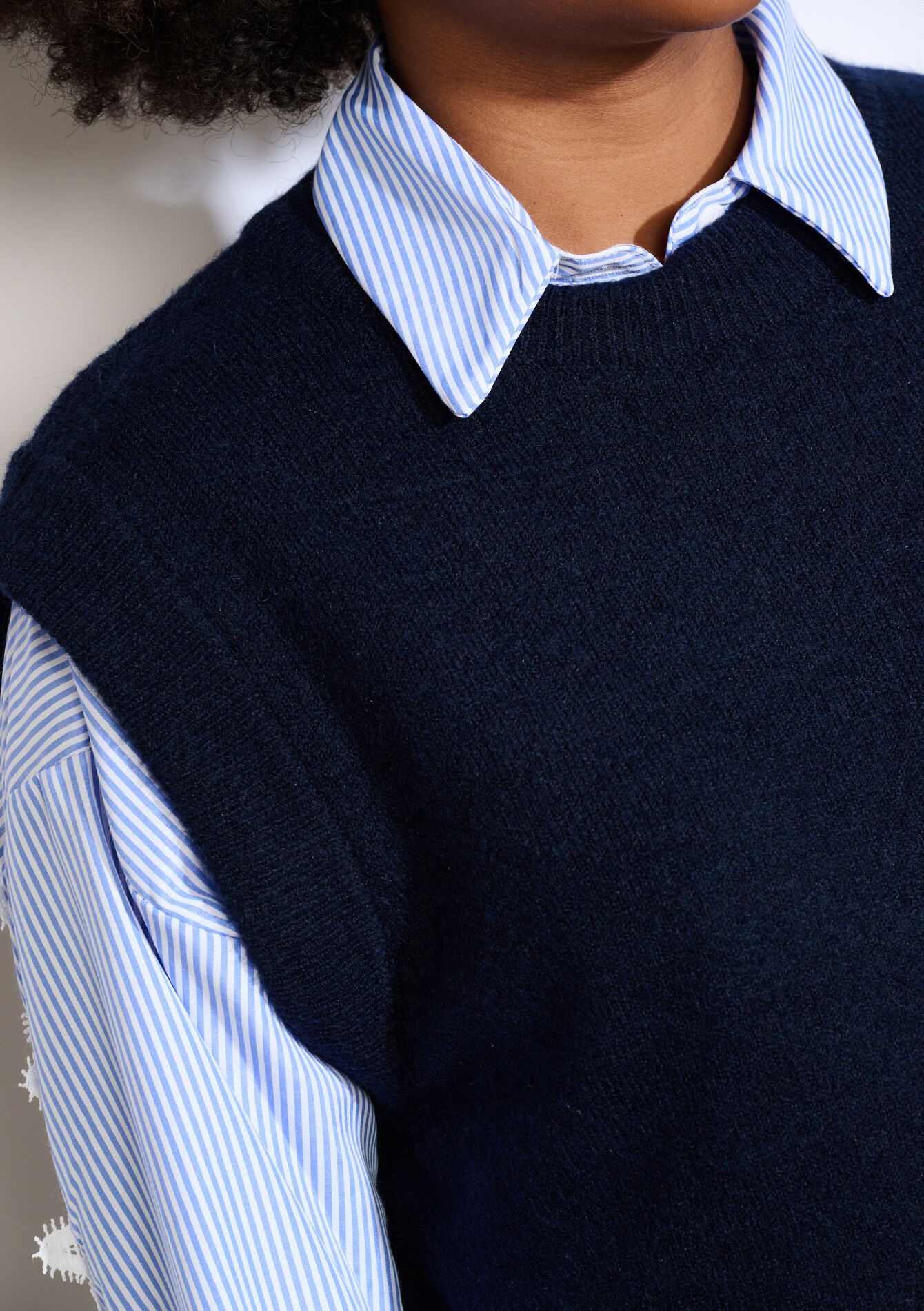 Sleeveless knit vest, Sleeveless knit vest - BEIGE CHINE - 04006912