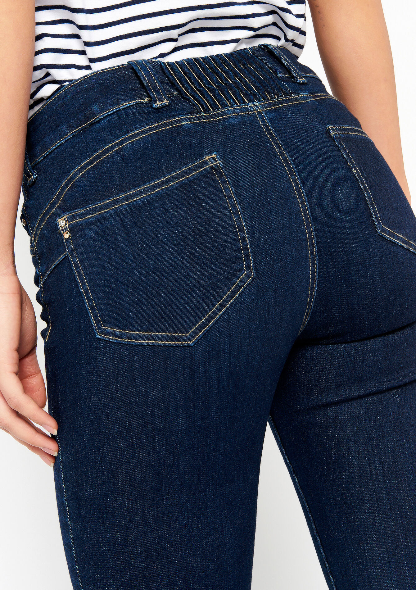 Jean skinny effet push-up, Jean skinny effet push-up - DARK BLUE - 22000426_0501