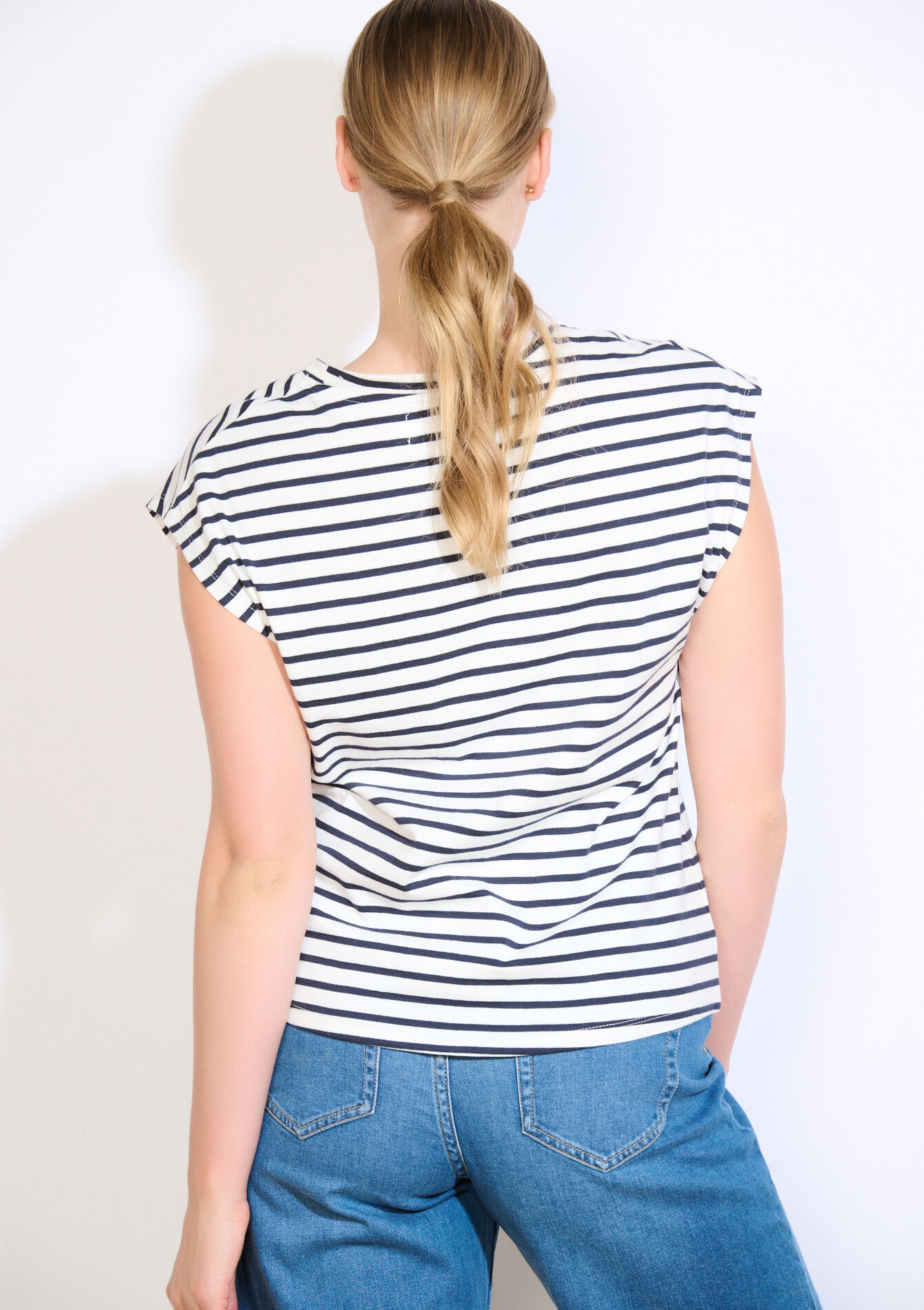 T-shirt à message brodé, T-shirt à message brodé - OPTICAL WHITE - 02301739_1019