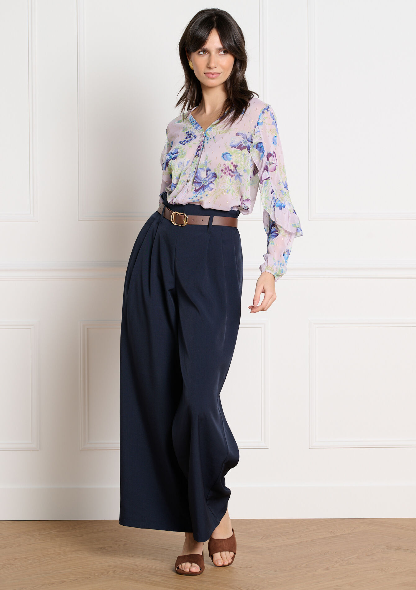 Pantalon fluide habillé - NAVY BASIC - 06601117_2723