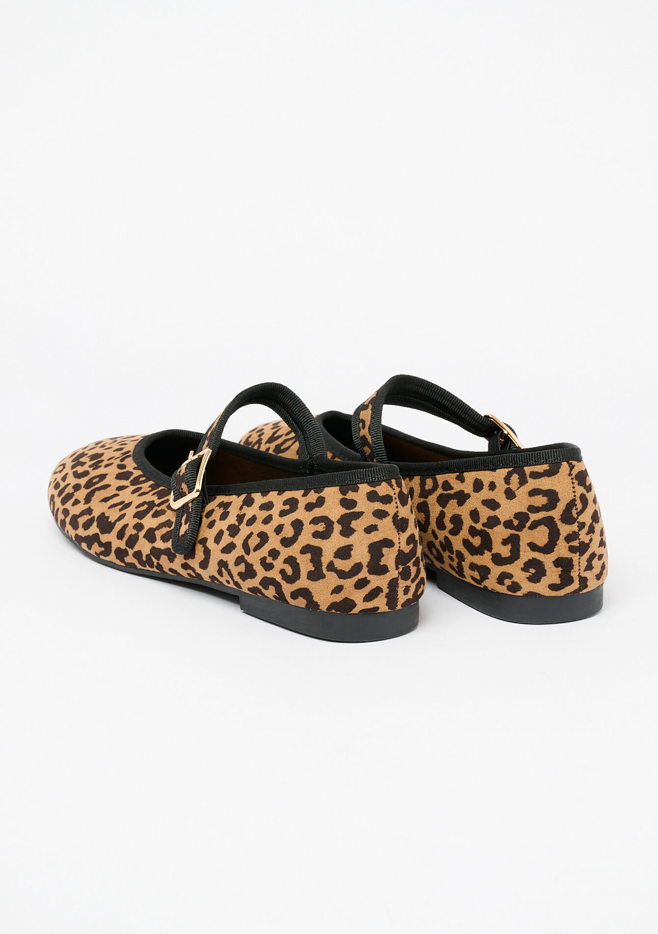 Ballerines en suédine à imprimé léopard, Ballerines en suédine à imprimé léopard - LIGHT CAMEL - 13100277_3814