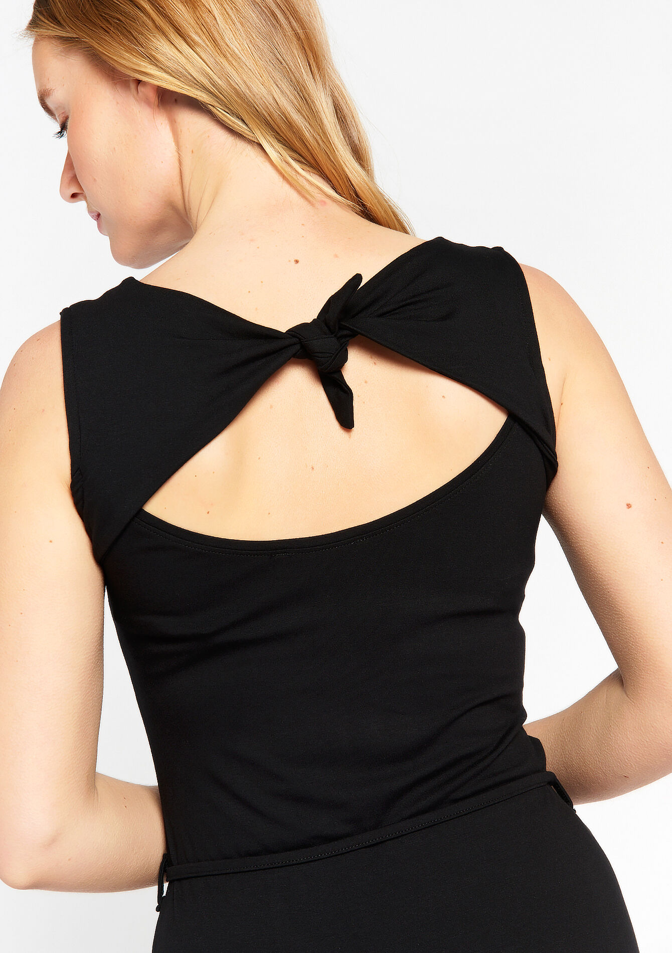 Maxi dress with open back, Maxi dress with open back - BLACK - 08601826_1119