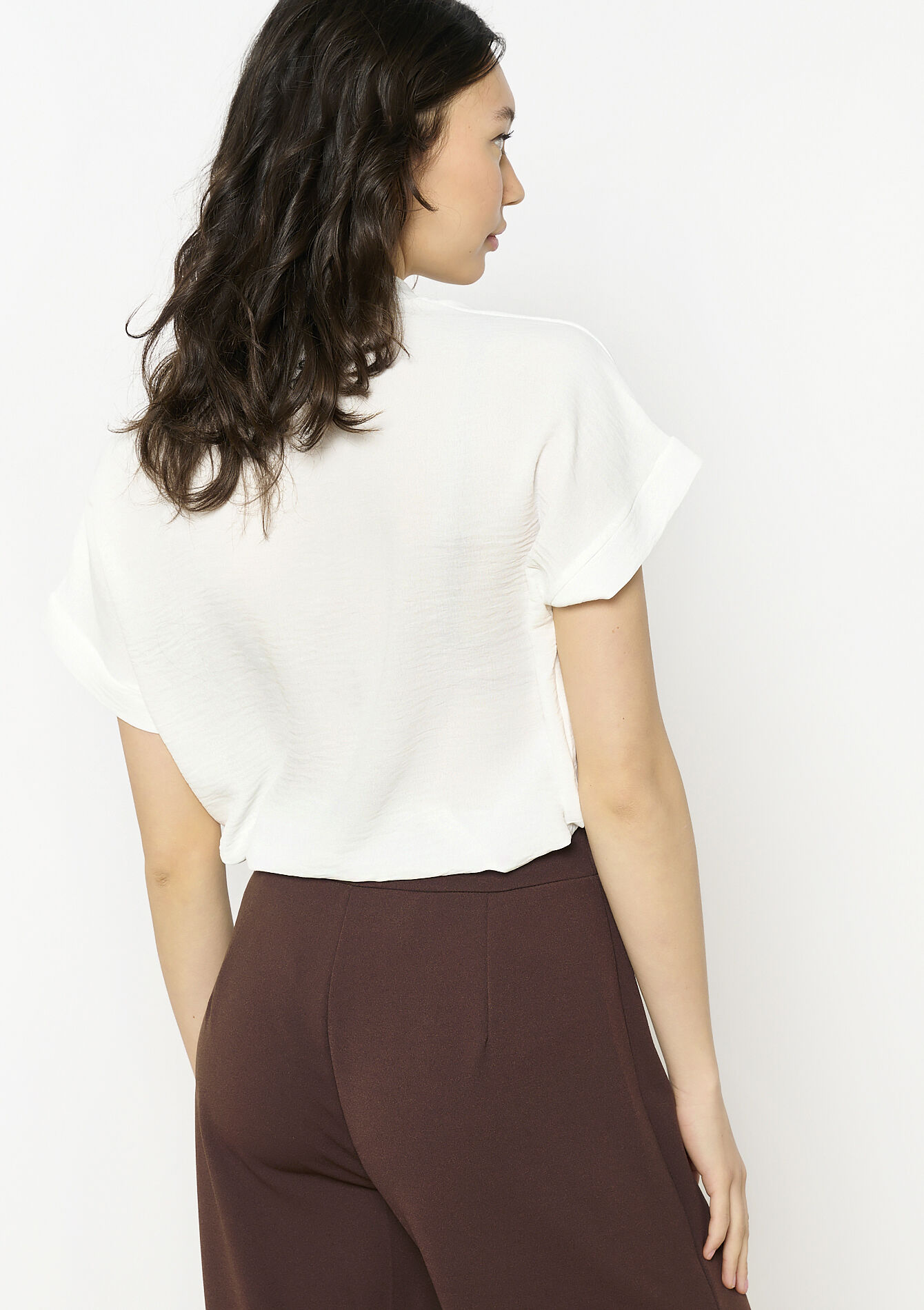 Blouse brodée fluide, Blouse brodée fluide - OPTICAL WHITE - 05702779_1019