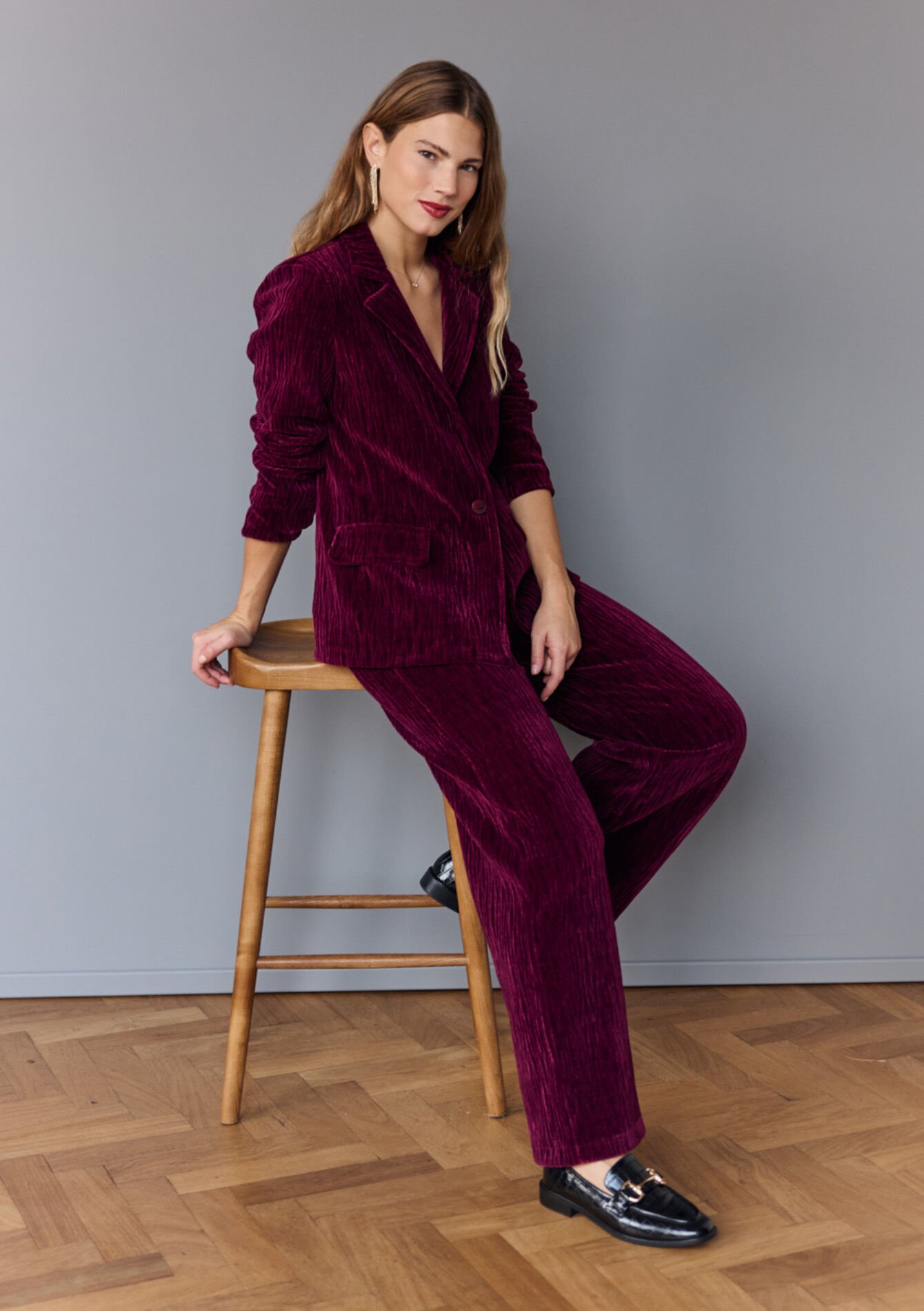 Pantalon en velours fluide, Pantalon en velours fluide, , back