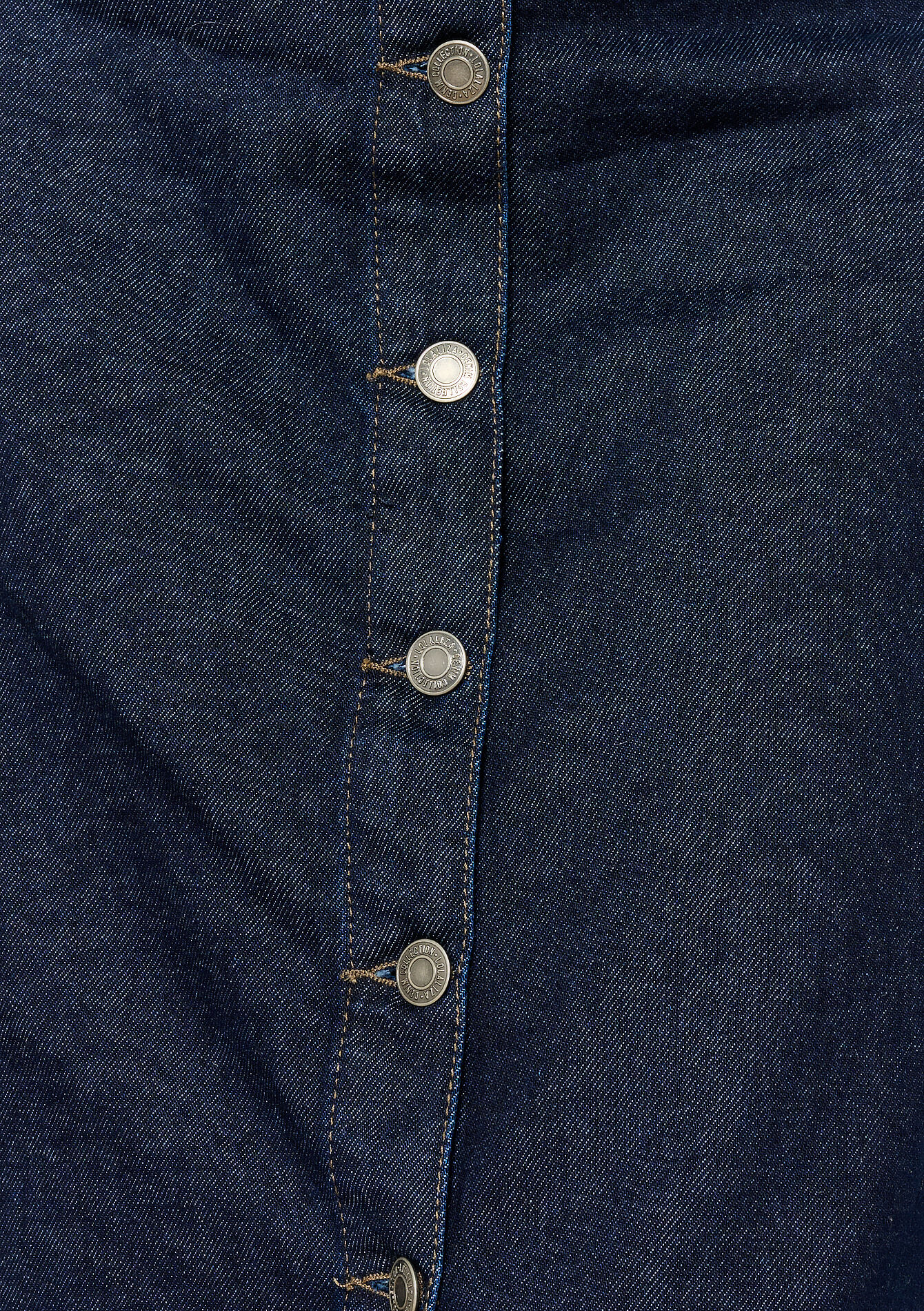 Midi denim skirt - DARK BLUE - 1110012