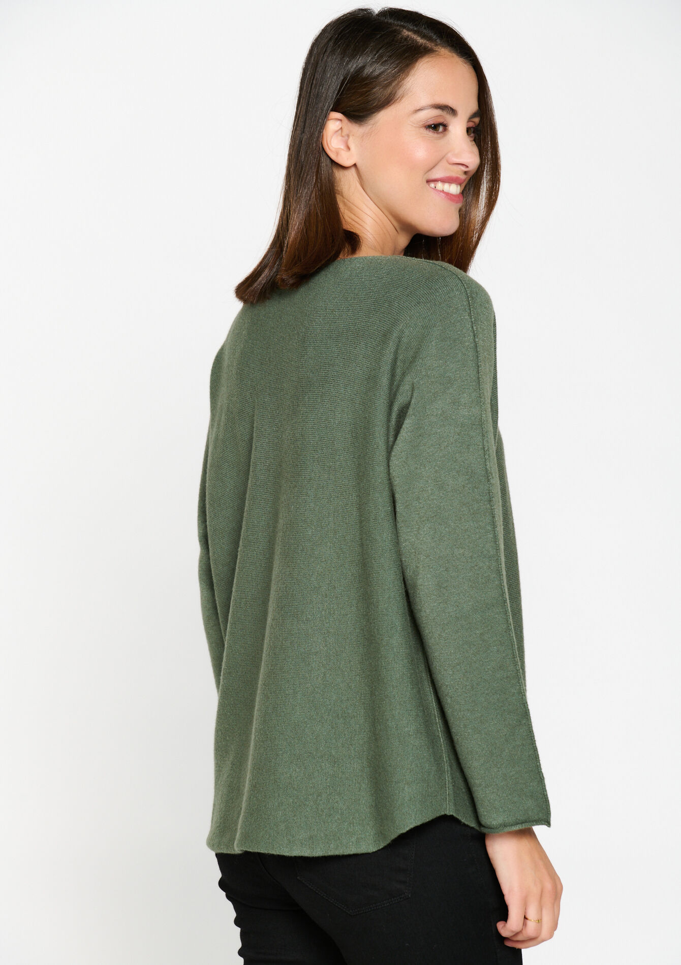 Pullover à manches chauve-souris, Pullover à manches chauve-souris - KHAKI MED - 04006311_4327