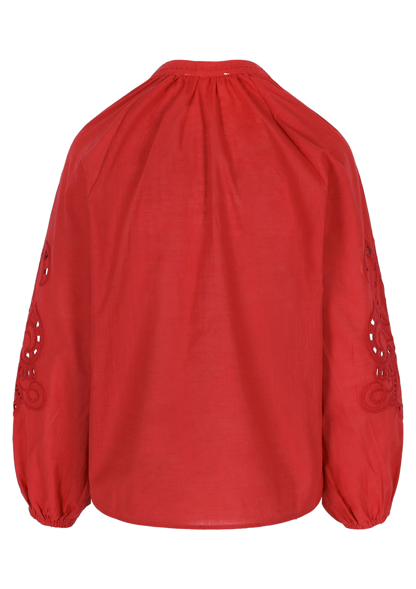 Blouse met borduurmouwen - RED LOLLIPOP - 05703033_5301