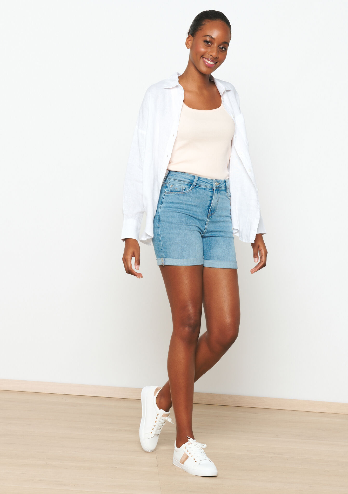 Short en jean - BLUE BLEACHED - 22000514_0502