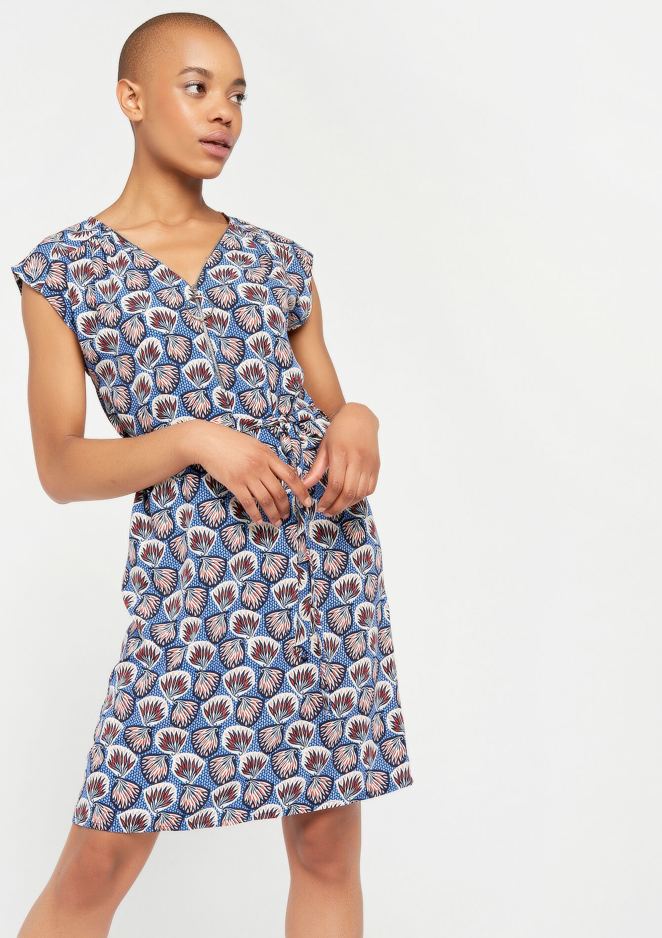 Mouwloze rechte jurk - BLUE ELECTRICAL - 08100712_2805