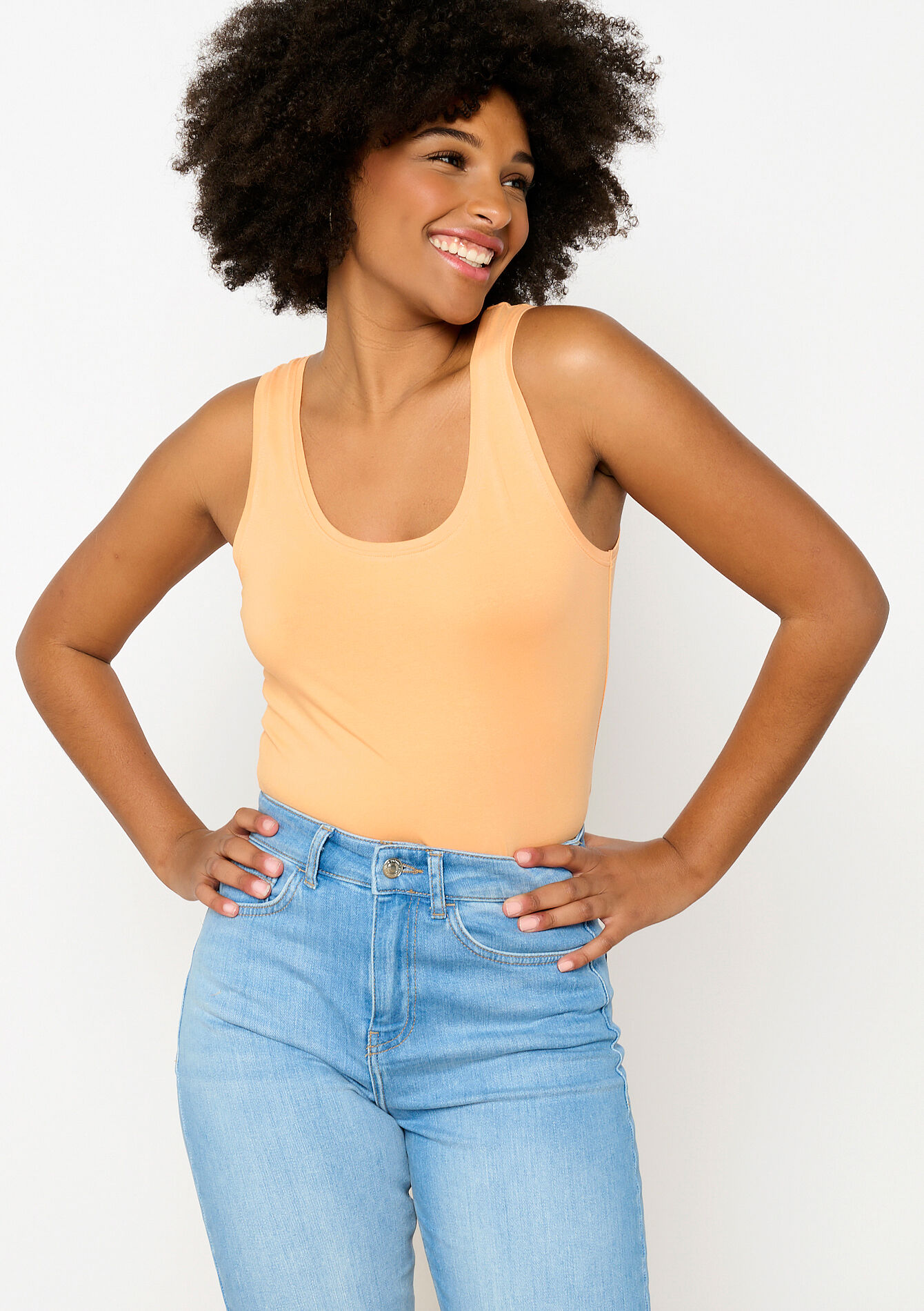 Basic top, Basic top - ORANGE PASTEL - 02200379_1267