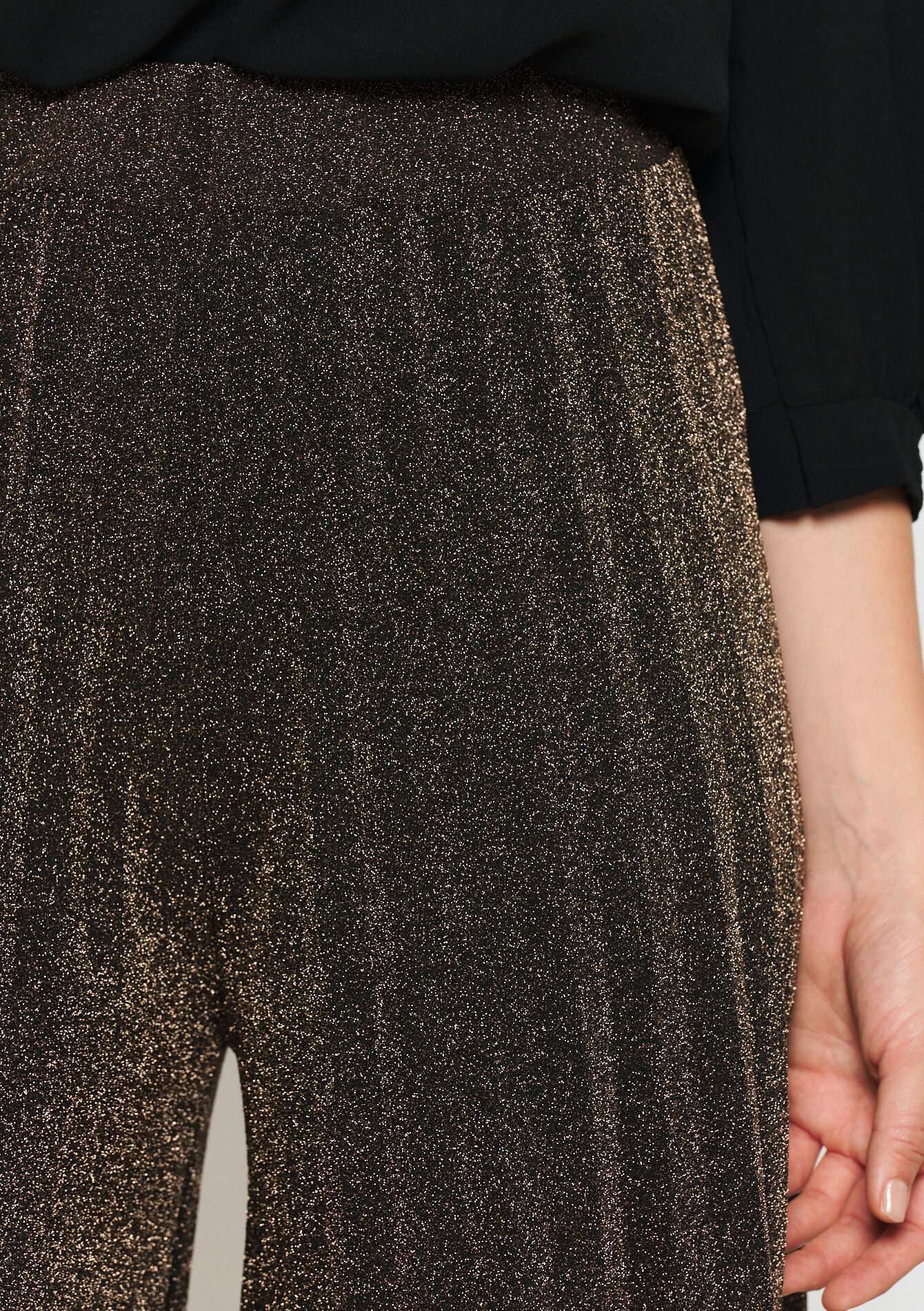 Wide pleated trousers, Wide pleated trousers - CARAMEL - 06600813_1953